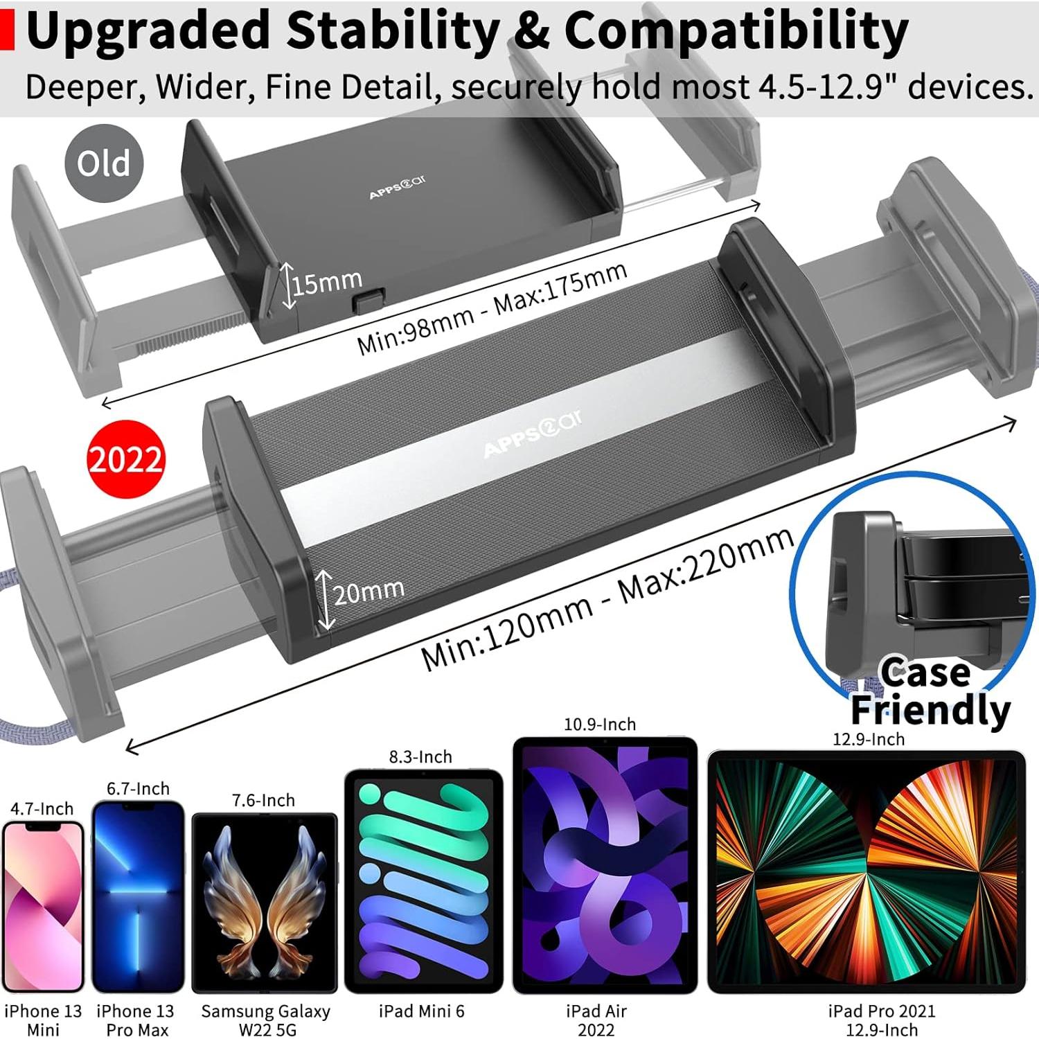 Soporte de Coche para Tableta APPS2Car 2da Generación 33 cm