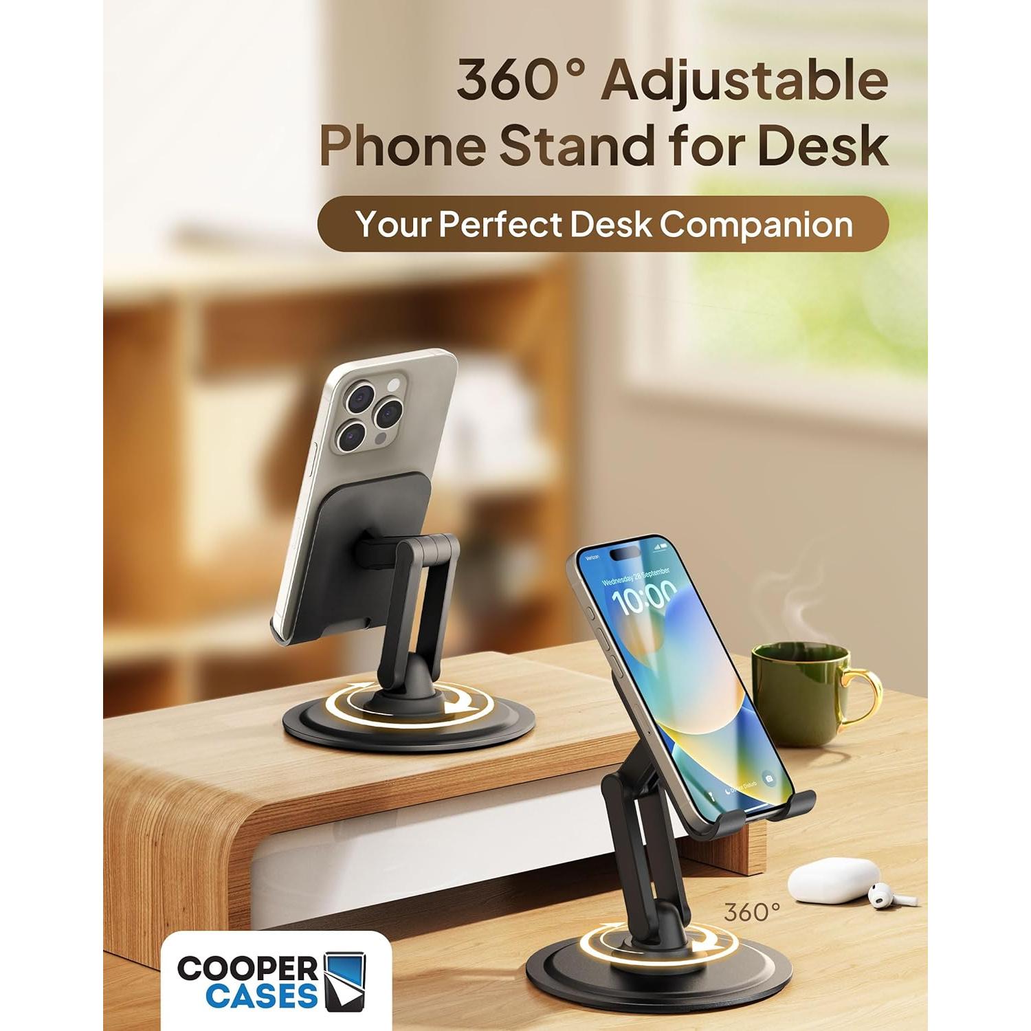 Soporte Cooper 360° Rotatorio para Teléfono Móvil Plegable
