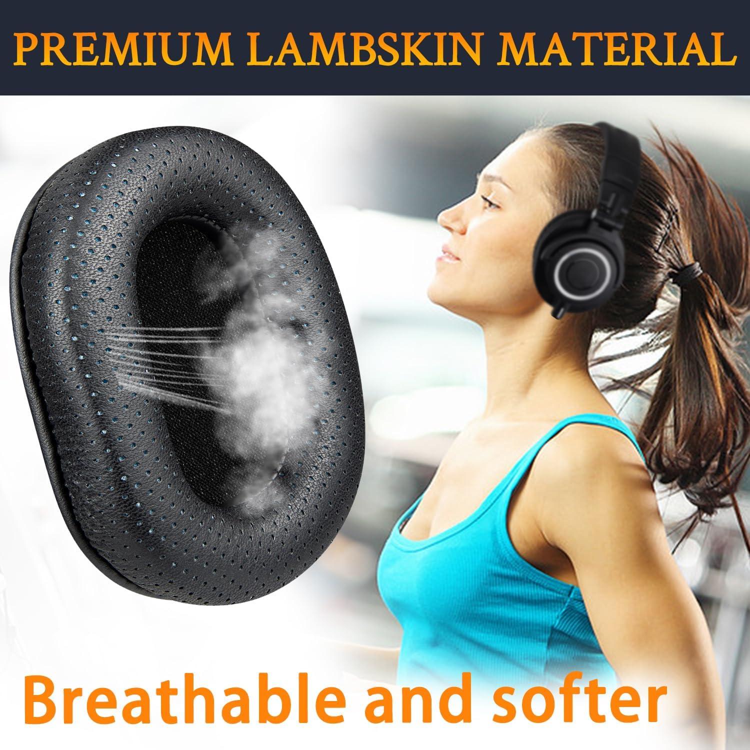 Almohadillas de Piel de Cordero SOULWIT para Auriculares Audio Technica