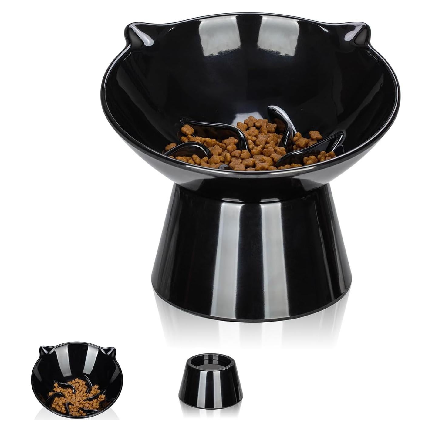 Cuenco Elevado para Gatos LuckyPots 7" Antivómito y Amigable