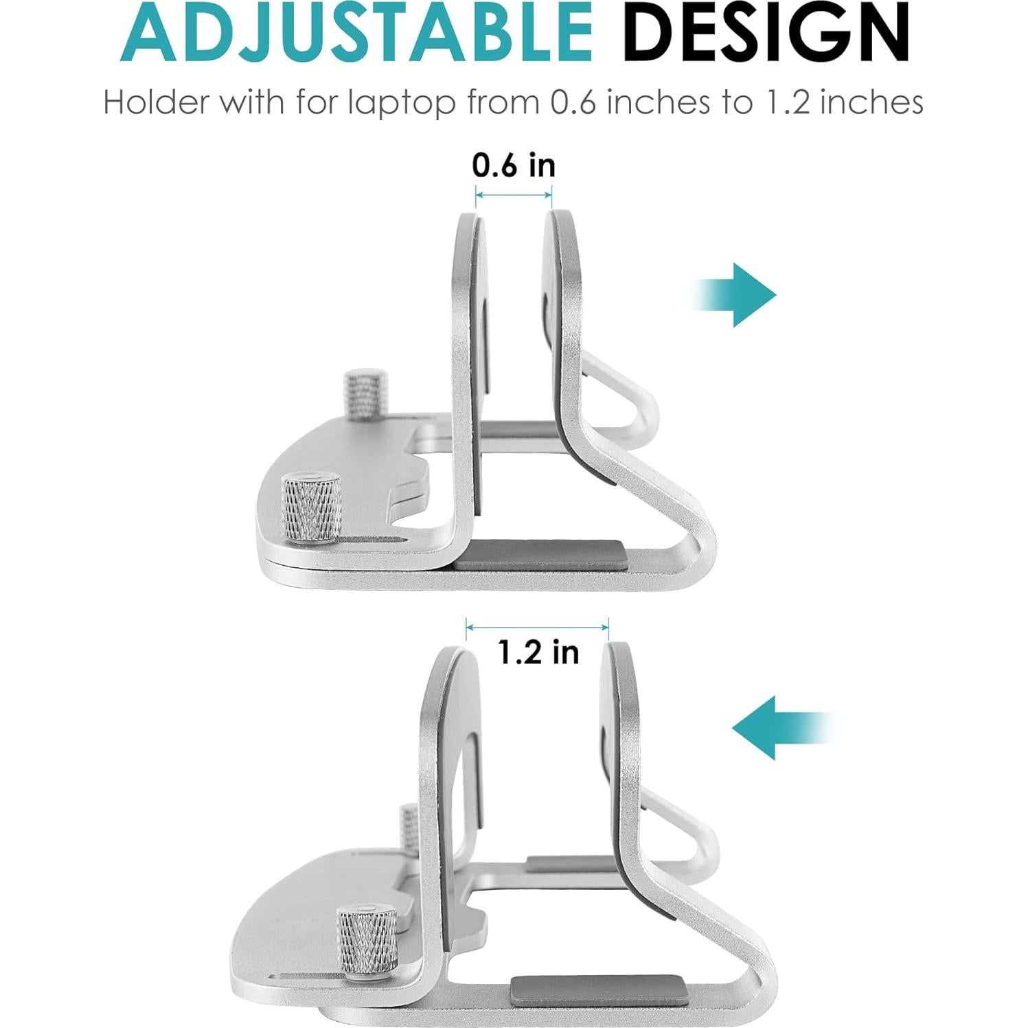 Soporte Vertical de Aluminio LOTEYIKE para Laptop Plata