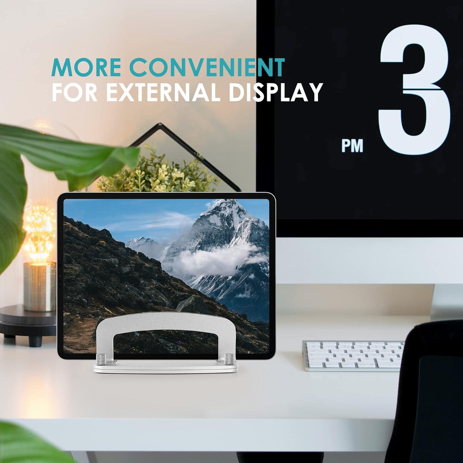 Soporte Vertical de Aluminio LOTEYIKE para Laptop Plata