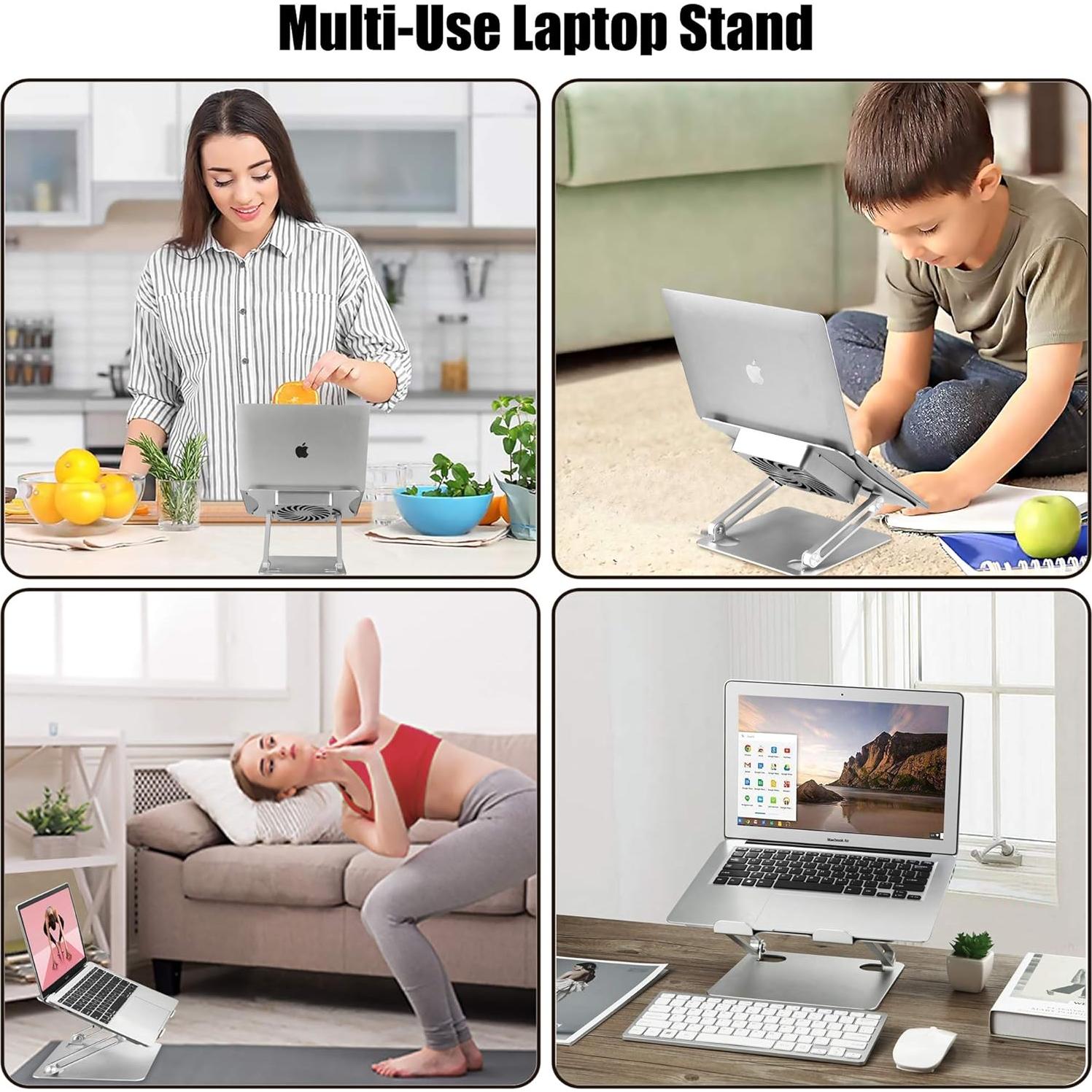 Soporte Ajustable para Laptop LUOWAN con Ventilador 10-17.3"