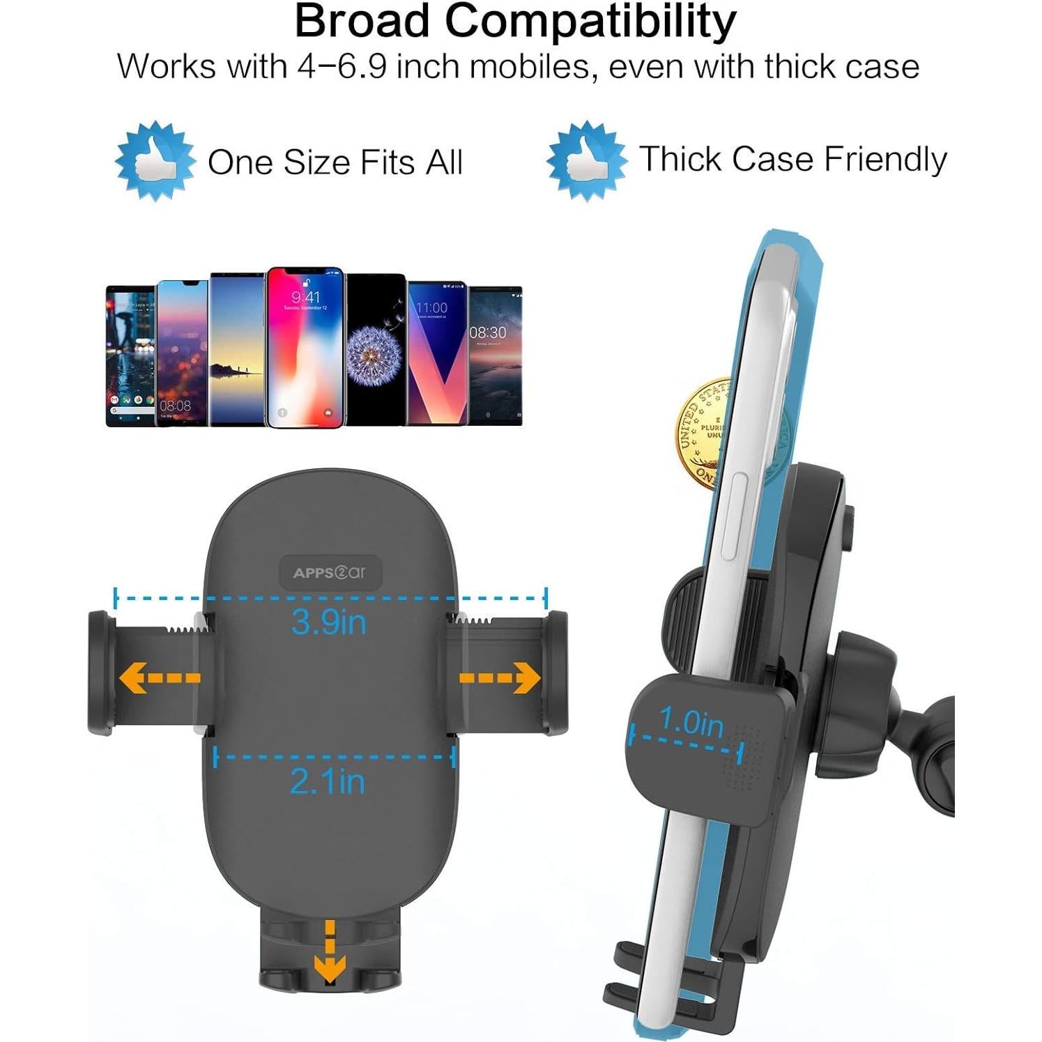 Soporte para Teléfono Wiiki-Tech H9-T7 Ajustable 360°