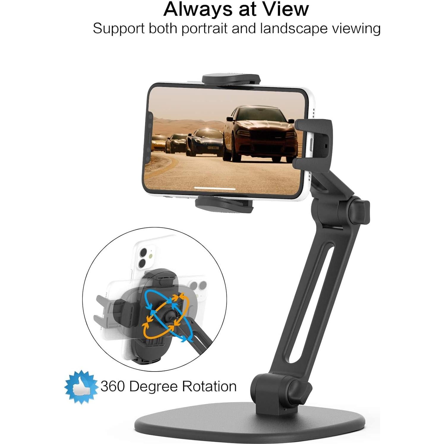 Soporte para Teléfono Wiiki-Tech H9-T7 Ajustable 360°