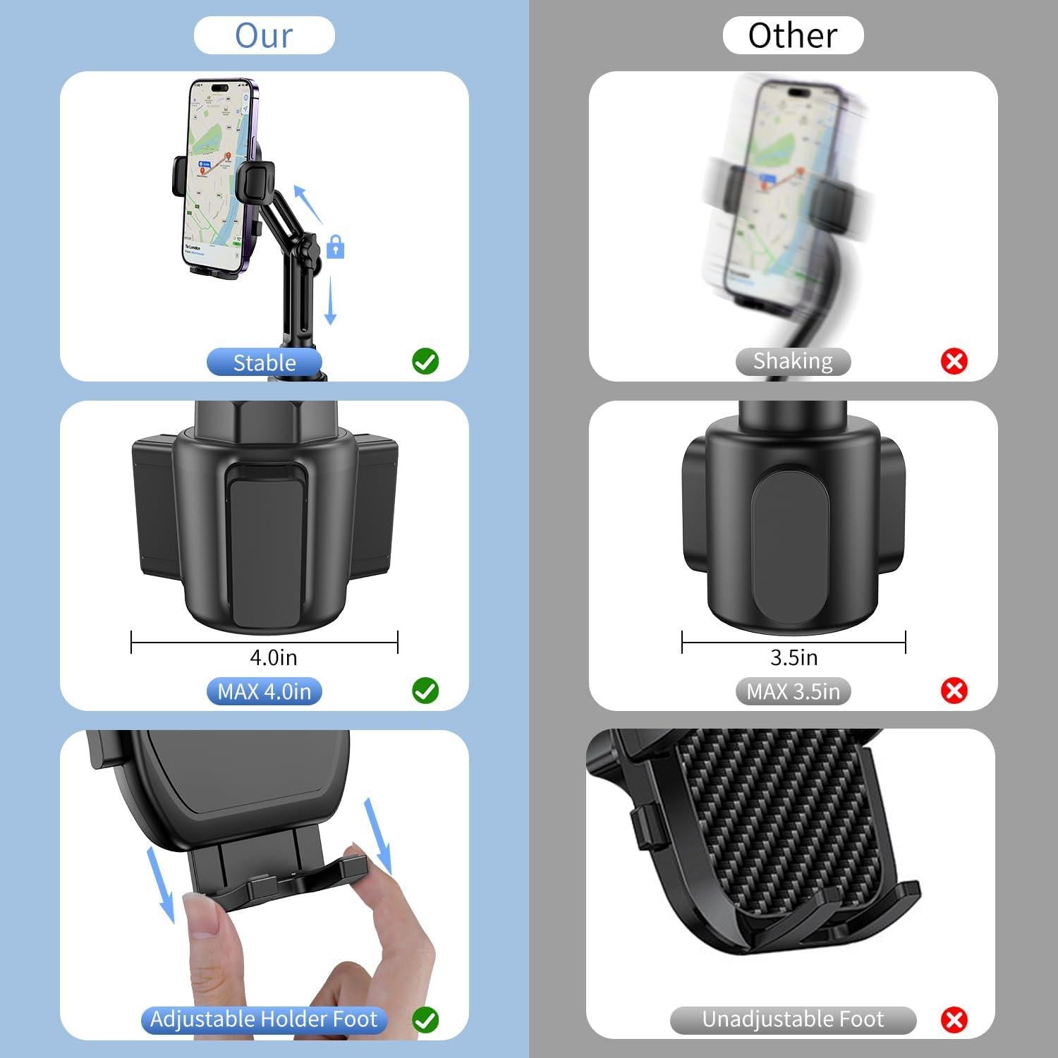 Soporte para Teléfono en Taza de Coche Bokilino A399+X55