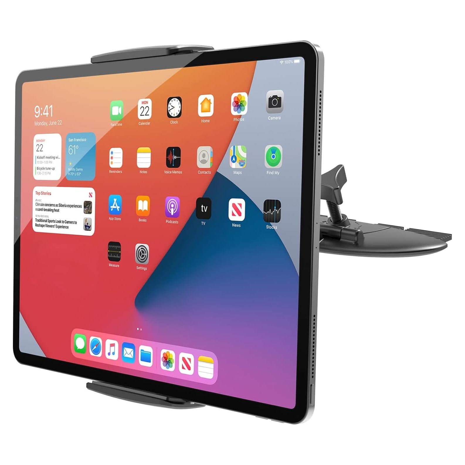 Soporte para Tablet en CD APPS2Car 4.7-11" Negro