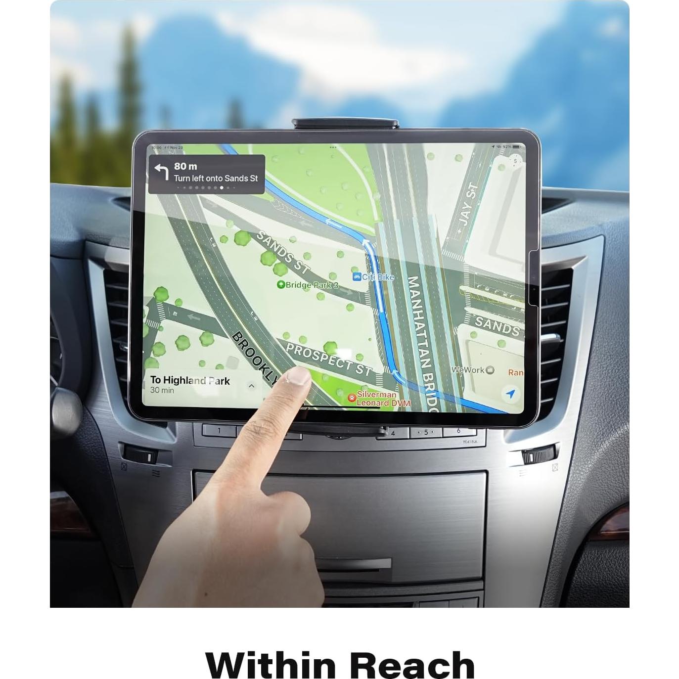 Soporte para Tablet en CD APPS2Car 4.7-11" Negro