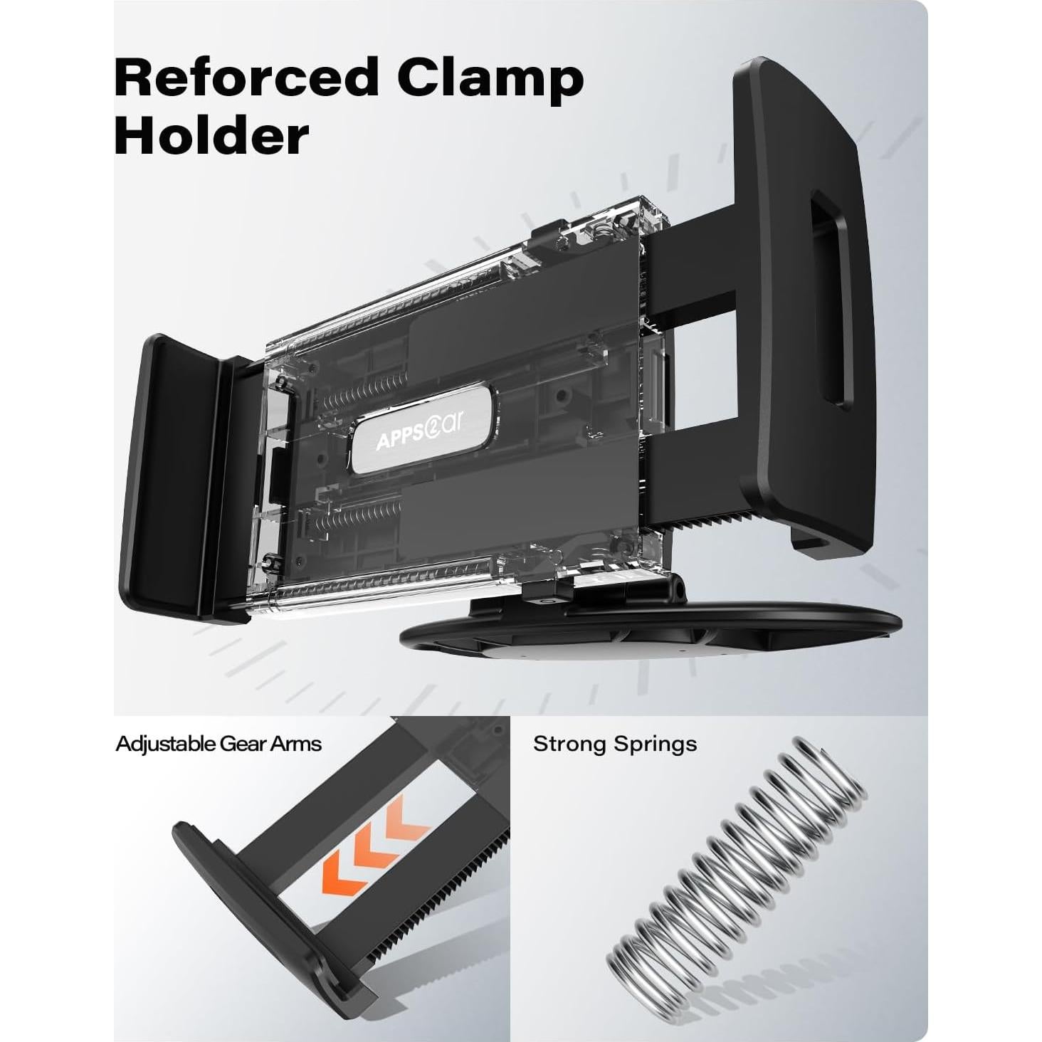 Soporte para Tablet en CD APPS2Car 4.7-11" Negro