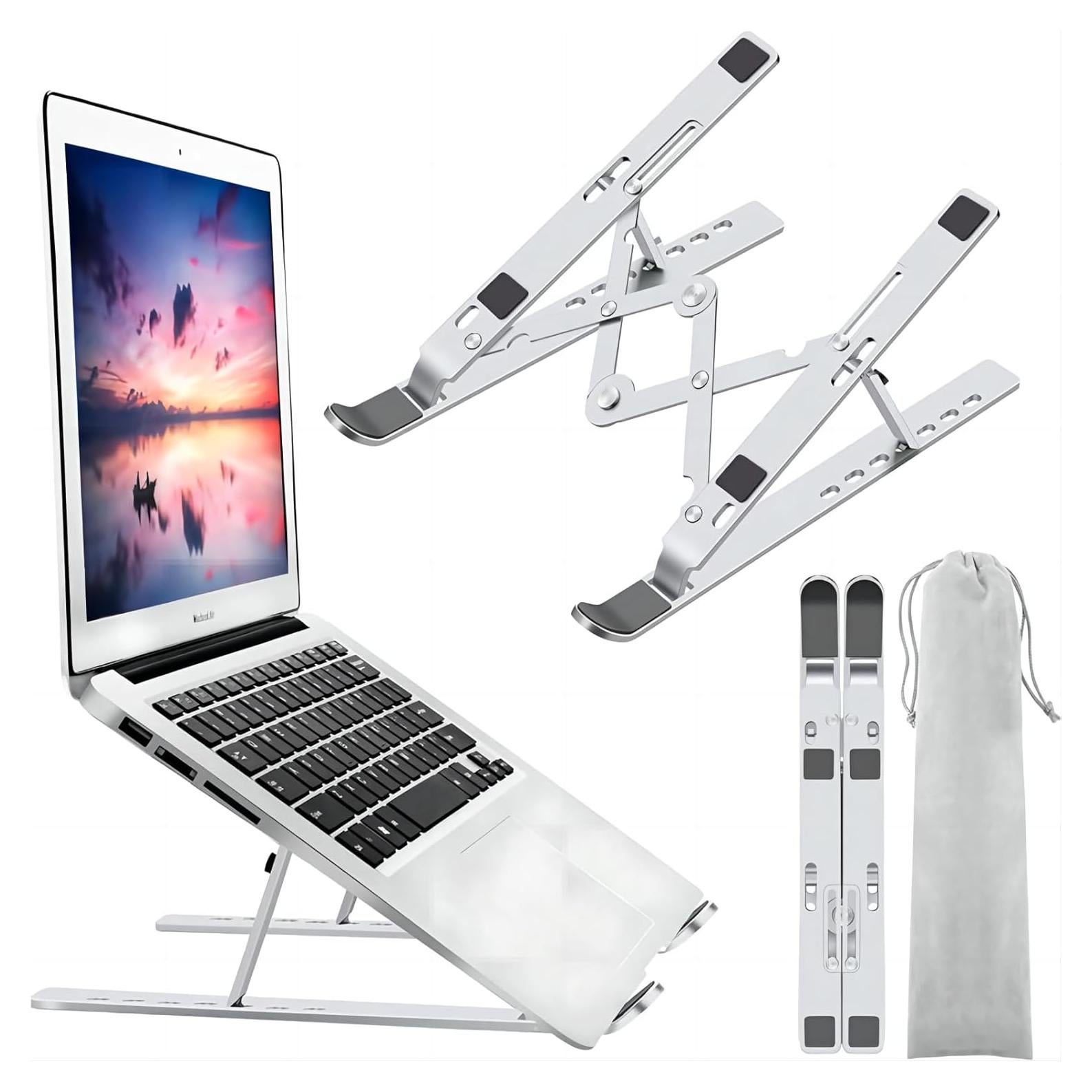 Soporte para Laptop Leeboom Ergonómico Ajustable Plata