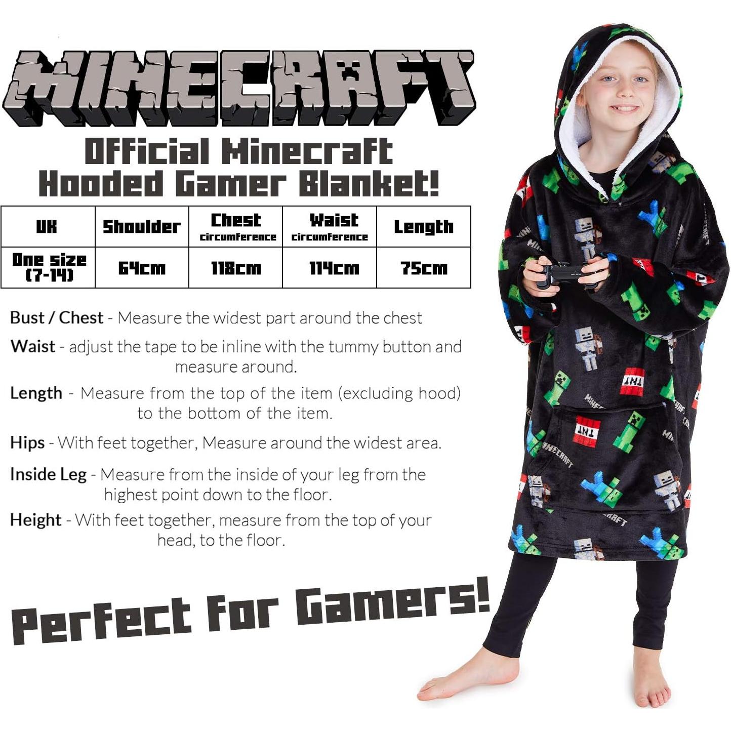 Sudadera Manta Sobredimensionada Minecraft Niños Forro Polar