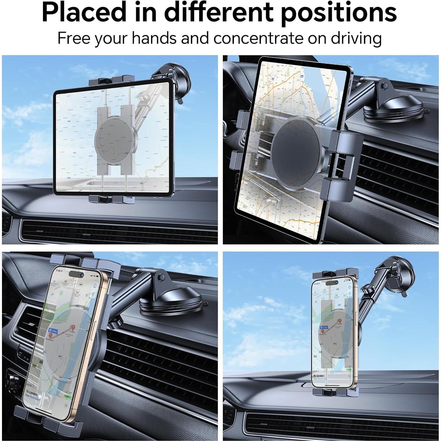 Soporte para Tableta Coolpow para Auto 360° Ventosa Universal