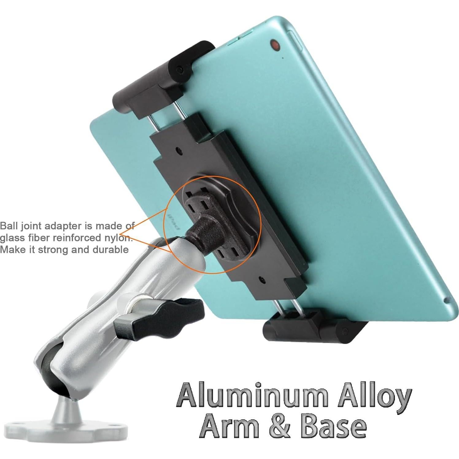 Soporte de Tablet VAUBORTTI de Aluminio 6.5"-12.9" Giratorio