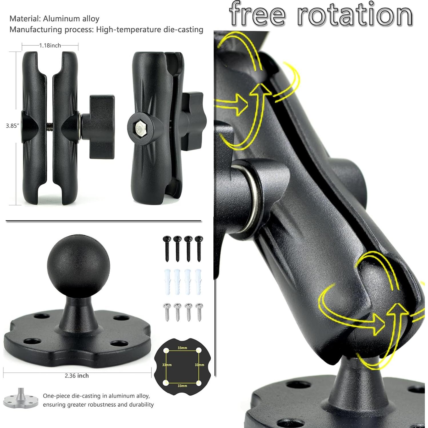 Soporte de Tablet VAUBORTTI de Aluminio 6.5"-12.9" Giratorio