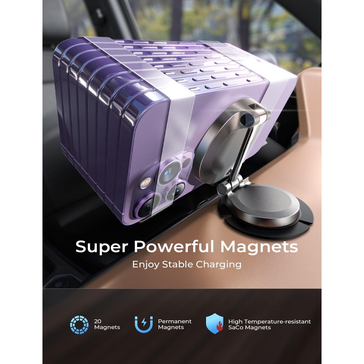 Soporte Cargador Inalámbrico Magsafe LISEN 15W para Coche