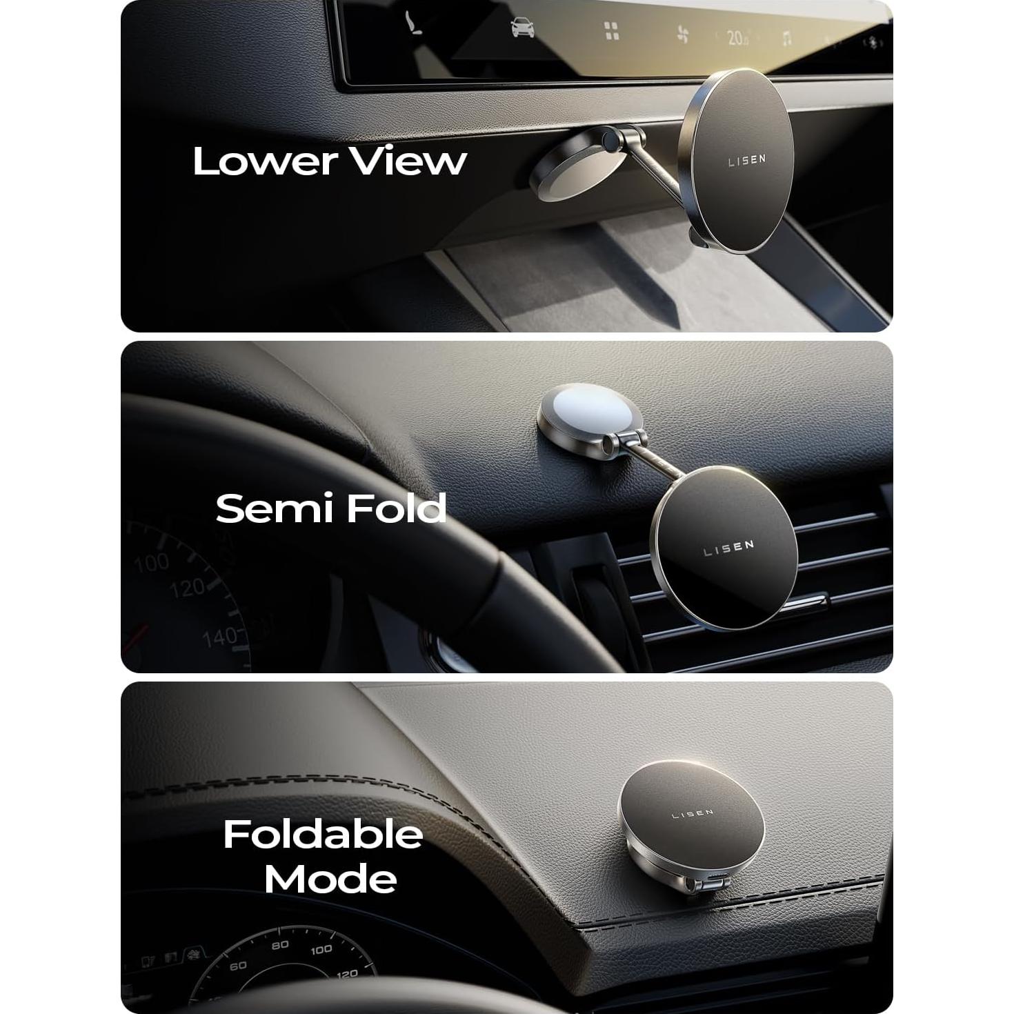 Soporte Cargador Inalámbrico Magsafe LISEN 15W para Coche