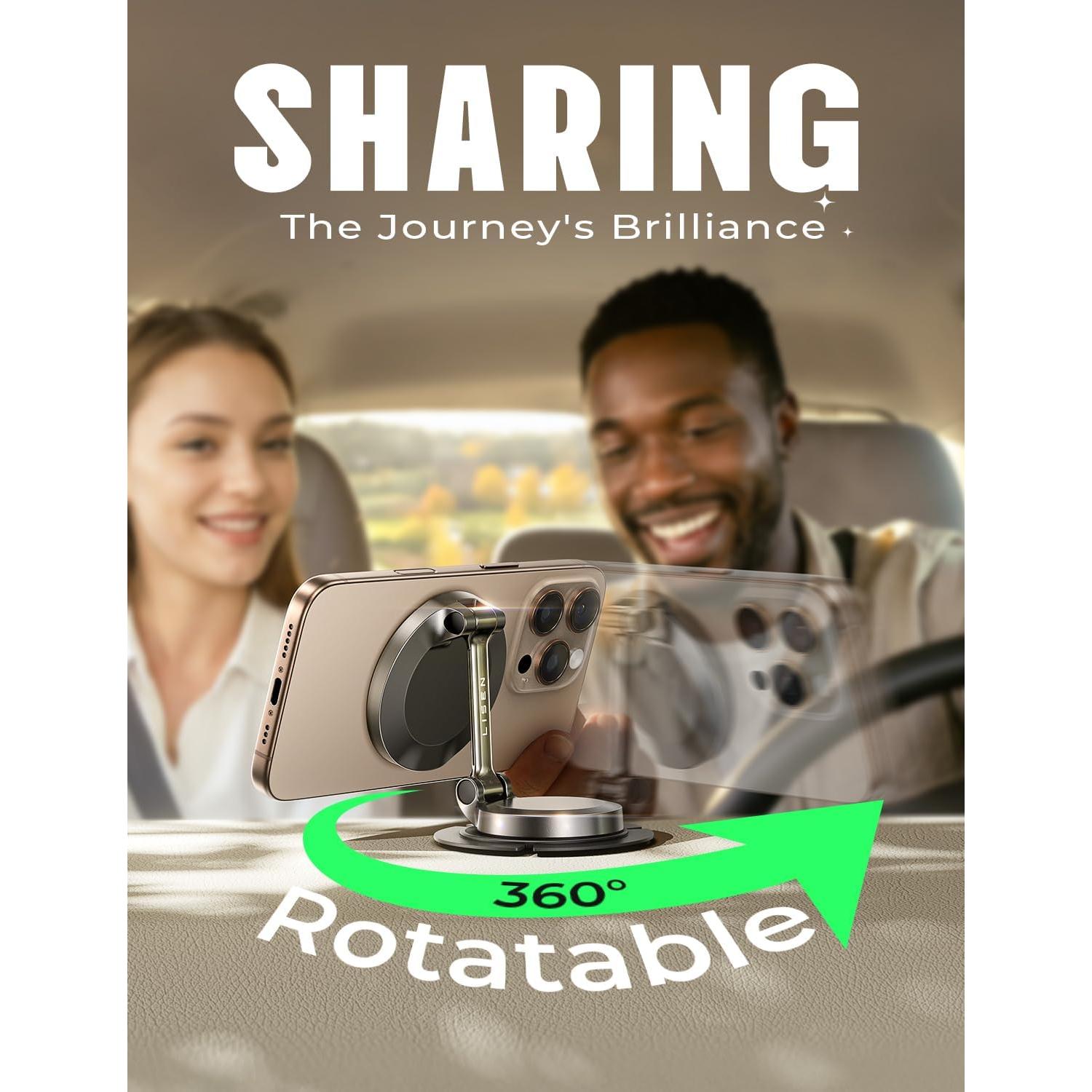 Soporte Cargador Inalámbrico Magsafe LISEN 15W para Coche