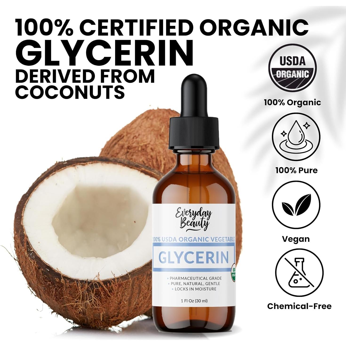 Glicerina Orgánica 100% Belleza Cotidiana 30ml Hidratante Piel y Cabello