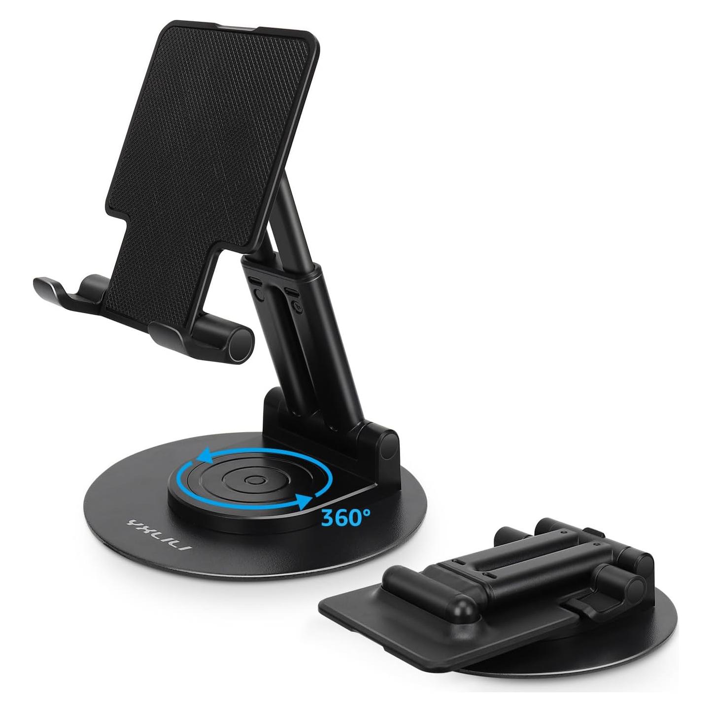 Soporte Plegable YXLILI para Teléfono Ajustable 360° - Negro