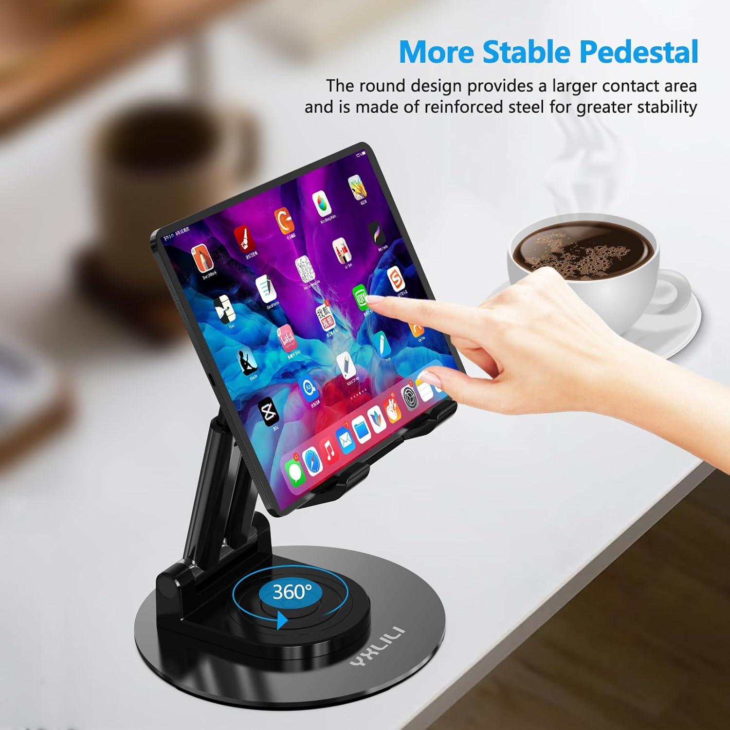 Soporte Plegable YXLILI para Teléfono Ajustable 360° - Negro