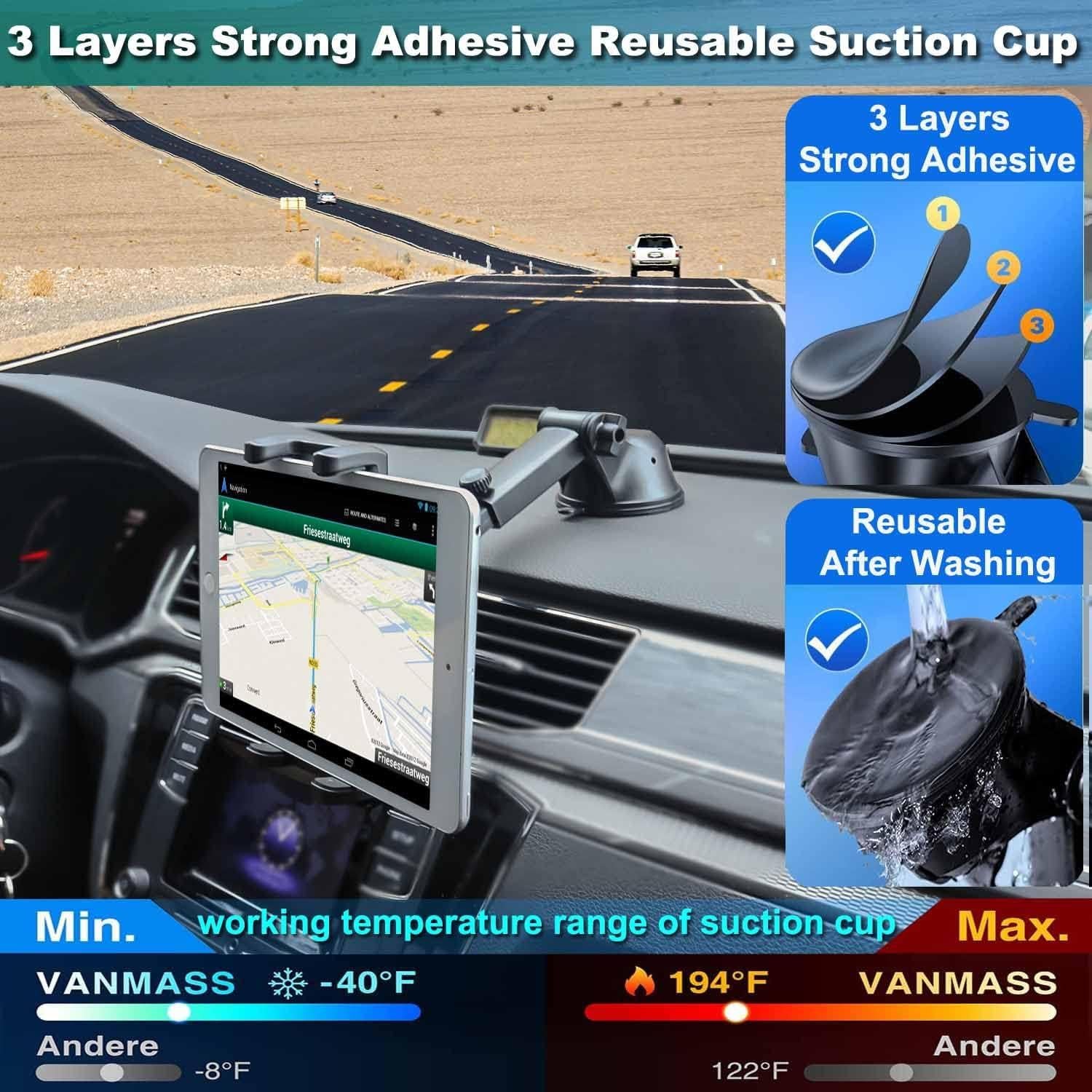 Soporte de Tablet Cuxwill para Coche 4-13" Negro