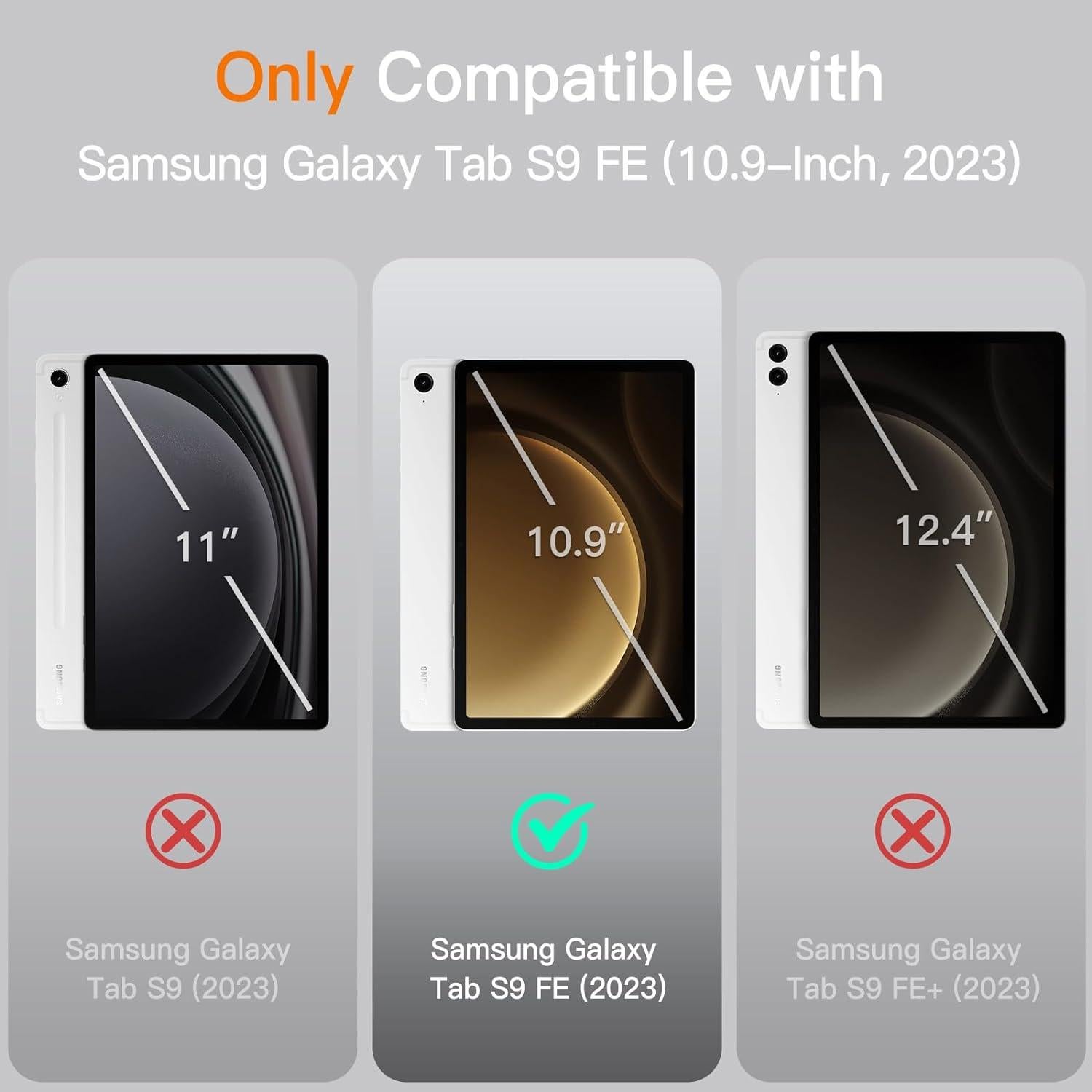 Funda JETech para Samsung Galaxy Tab S10 FE/S9 FE 10.9" Oro Rosa