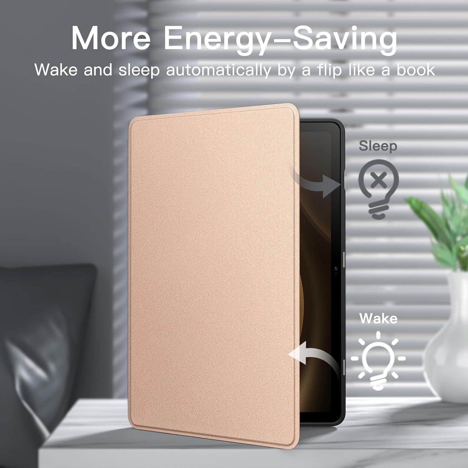 Funda JETech para Samsung Galaxy Tab S10 FE/S9 FE 10.9" Oro Rosa