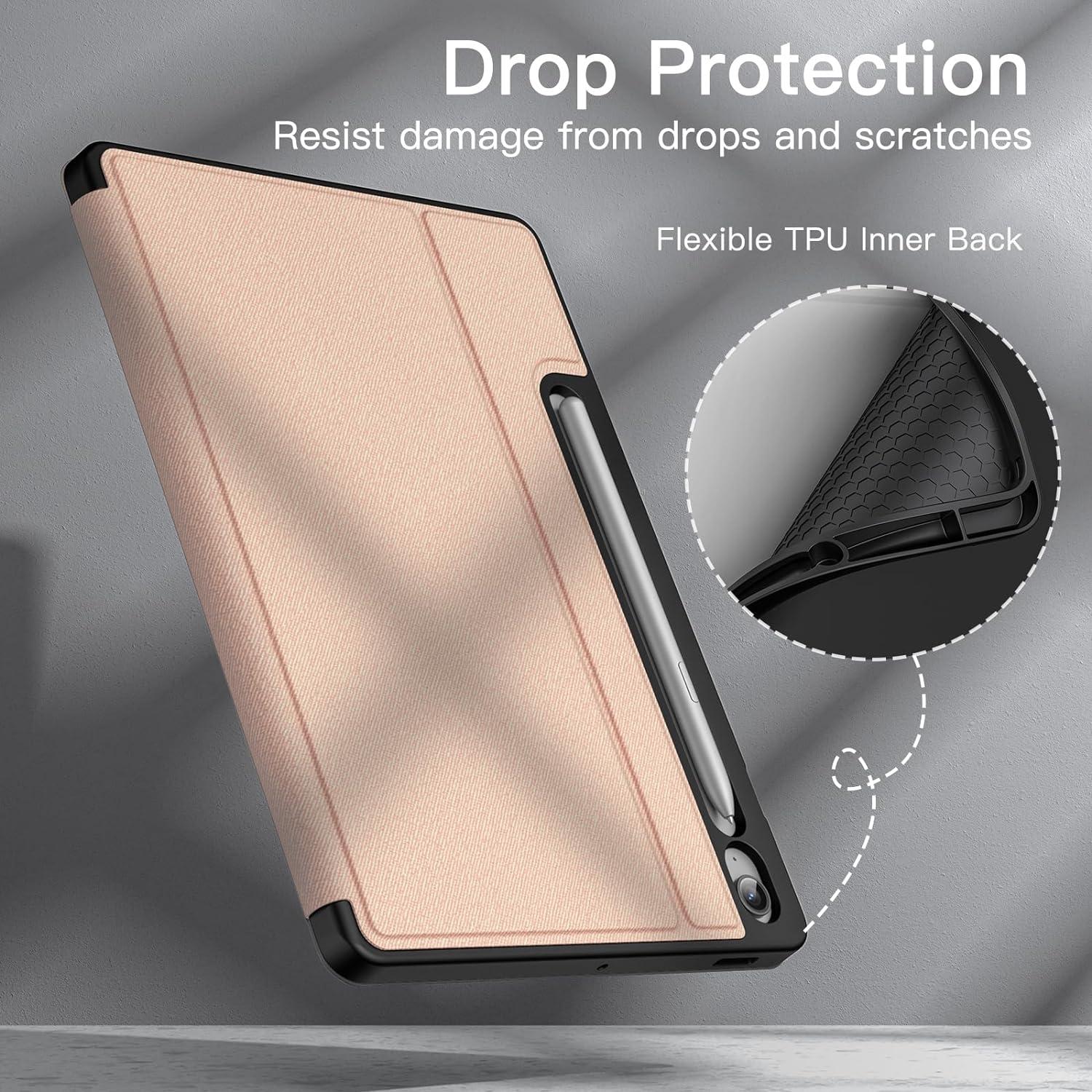 Funda JETech para Samsung Galaxy Tab S10 FE/S9 FE 10.9" Oro Rosa
