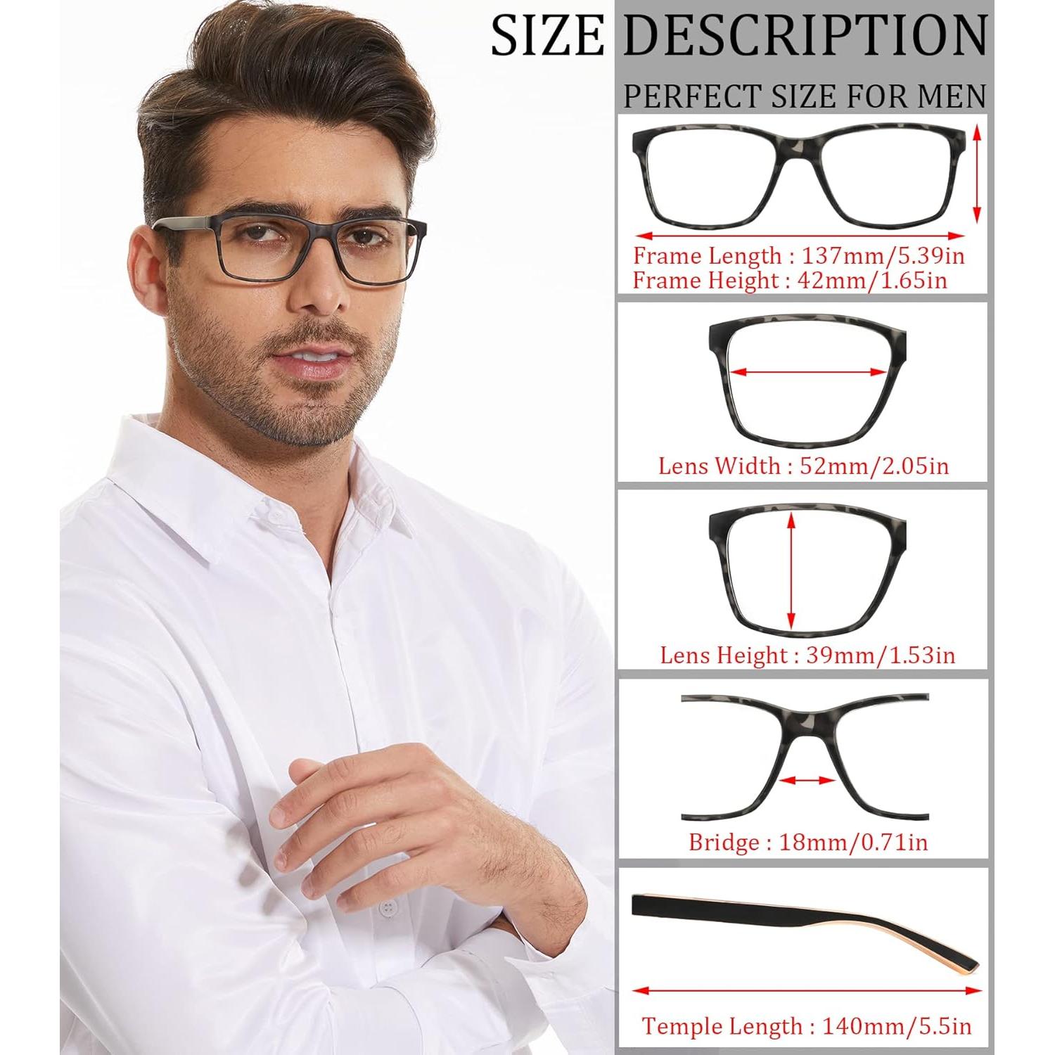 Paquete de 4 Gafas de Lectura Qingshun Filtro Luz Azul 1.0X