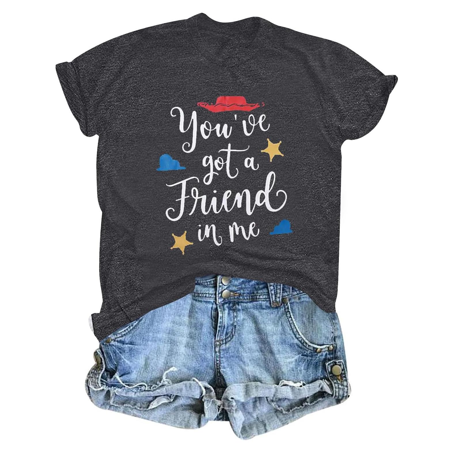 Camiseta Tienes un Amigo en Mí Mujeres ASTANFY Casual Verano