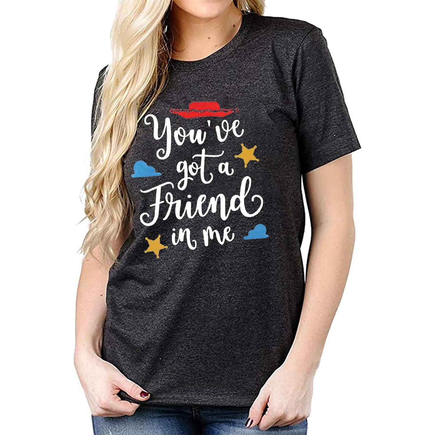 Camiseta Tienes un Amigo en Mí Mujeres ASTANFY Casual Verano