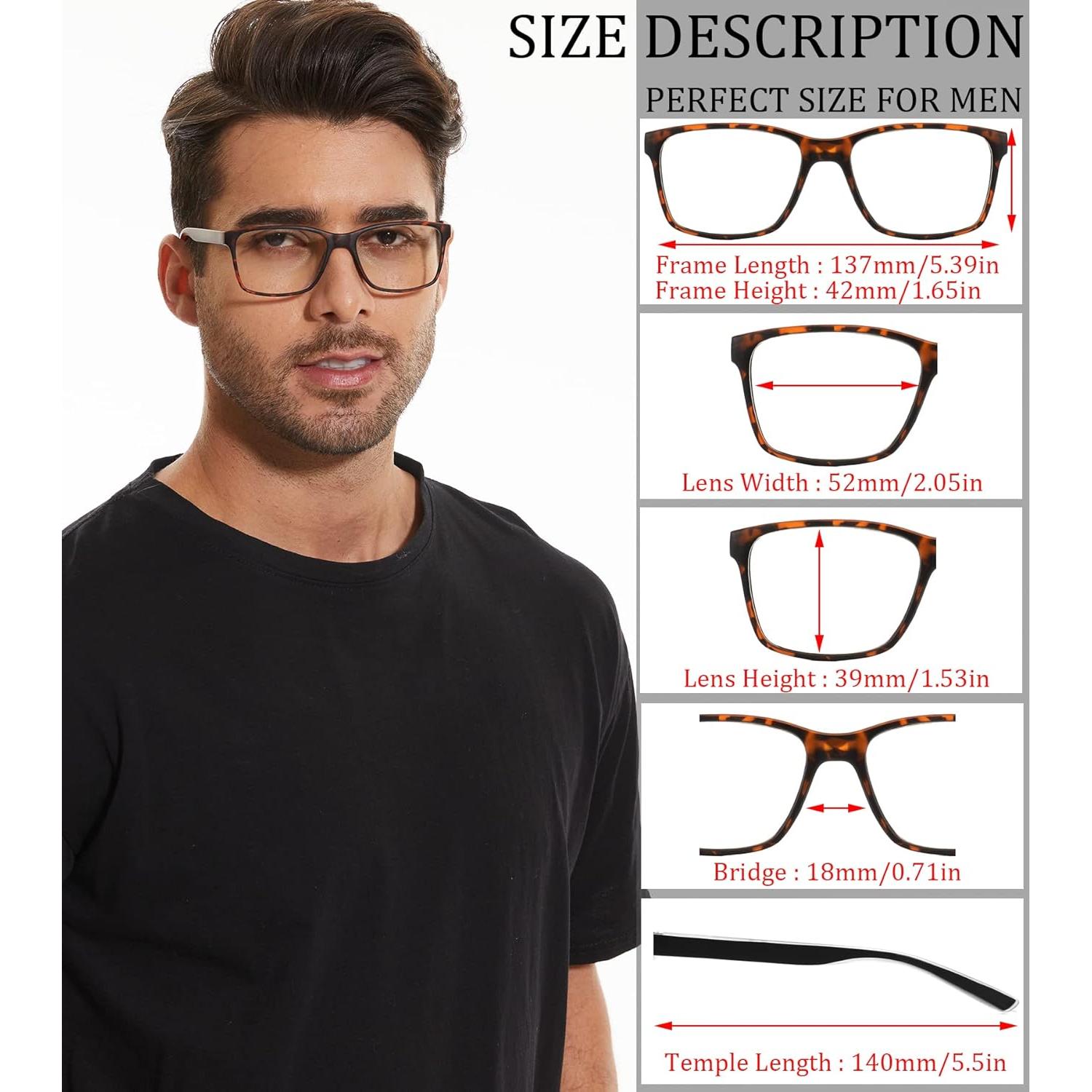 Gafas de lectura Qingshun 4 Pack +1.75 Luz Azul UV400