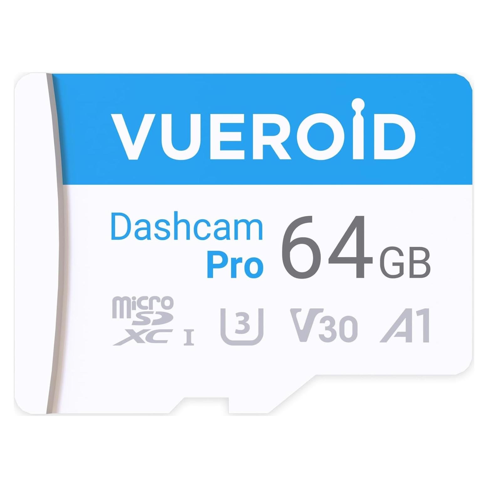 Tarjeta microSD 64GB Vueroid Dashcam Pro UHS-I A1 Clase 10