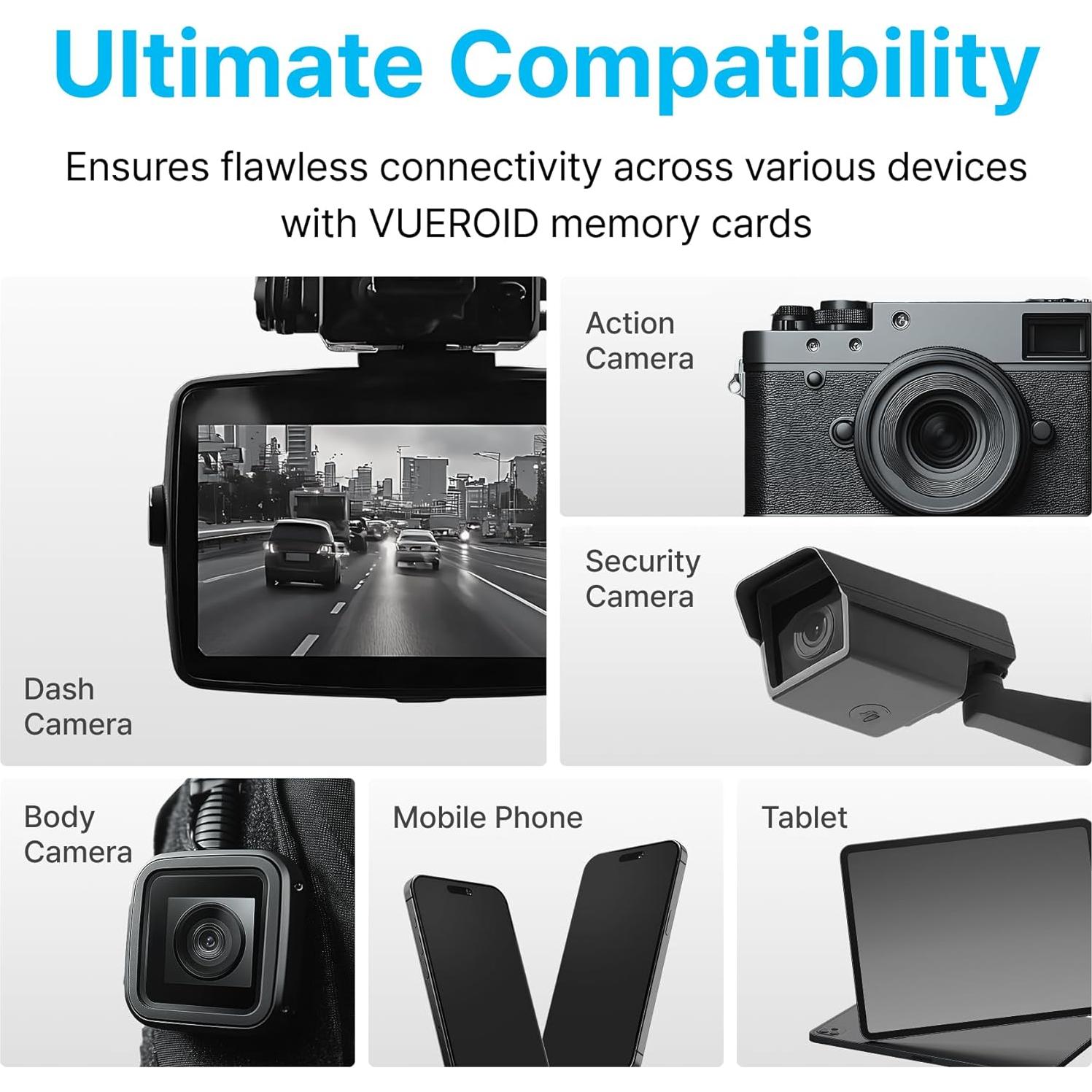 Tarjeta microSD 64GB Vueroid Dashcam Pro UHS-I A1 Clase 10