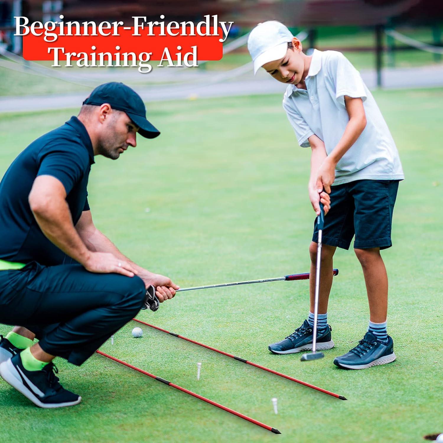 MoKo Varas de Alineación para Golf 2 Piezas 122 cm Plegables