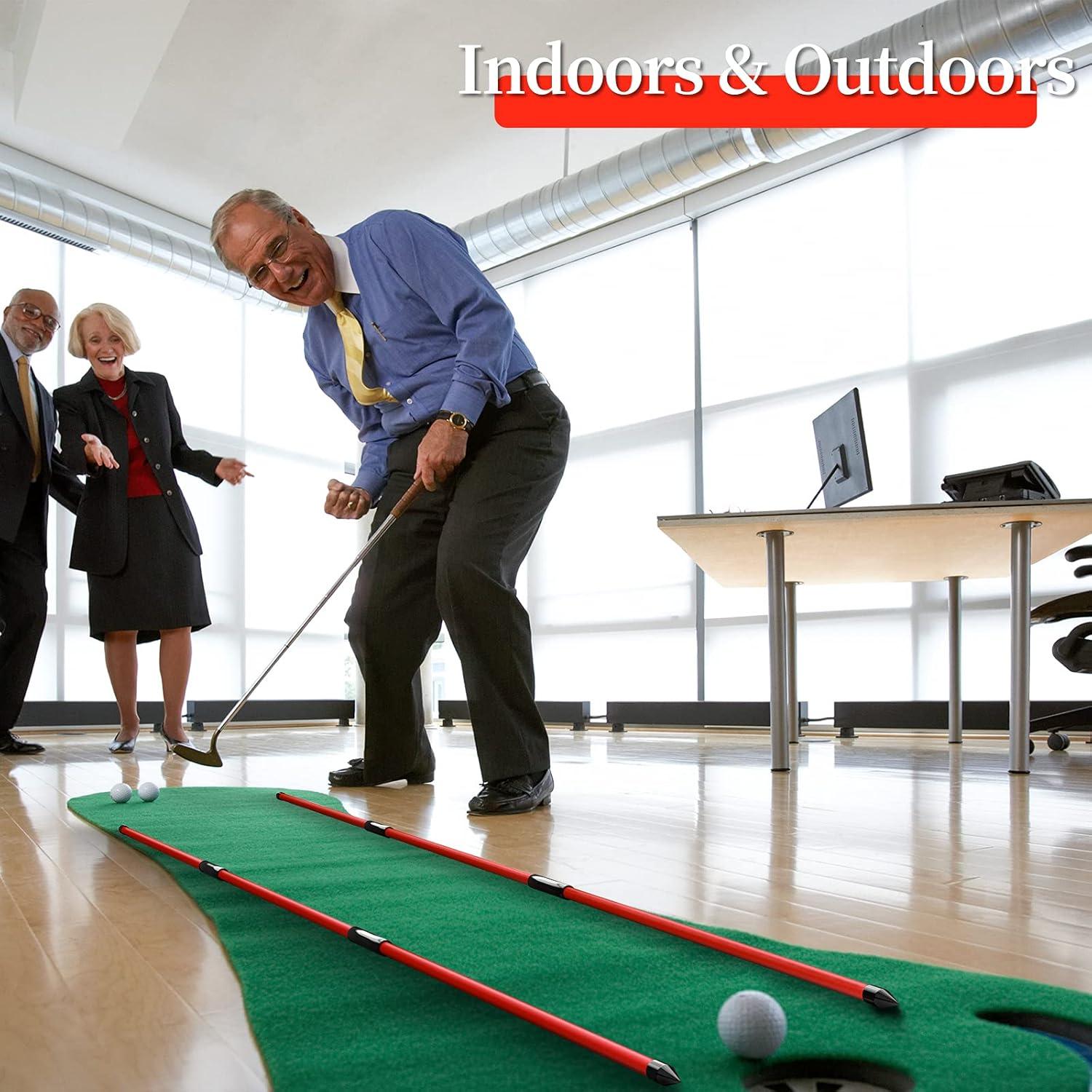 MoKo Varas de Alineación para Golf 2 Piezas 122 cm Plegables