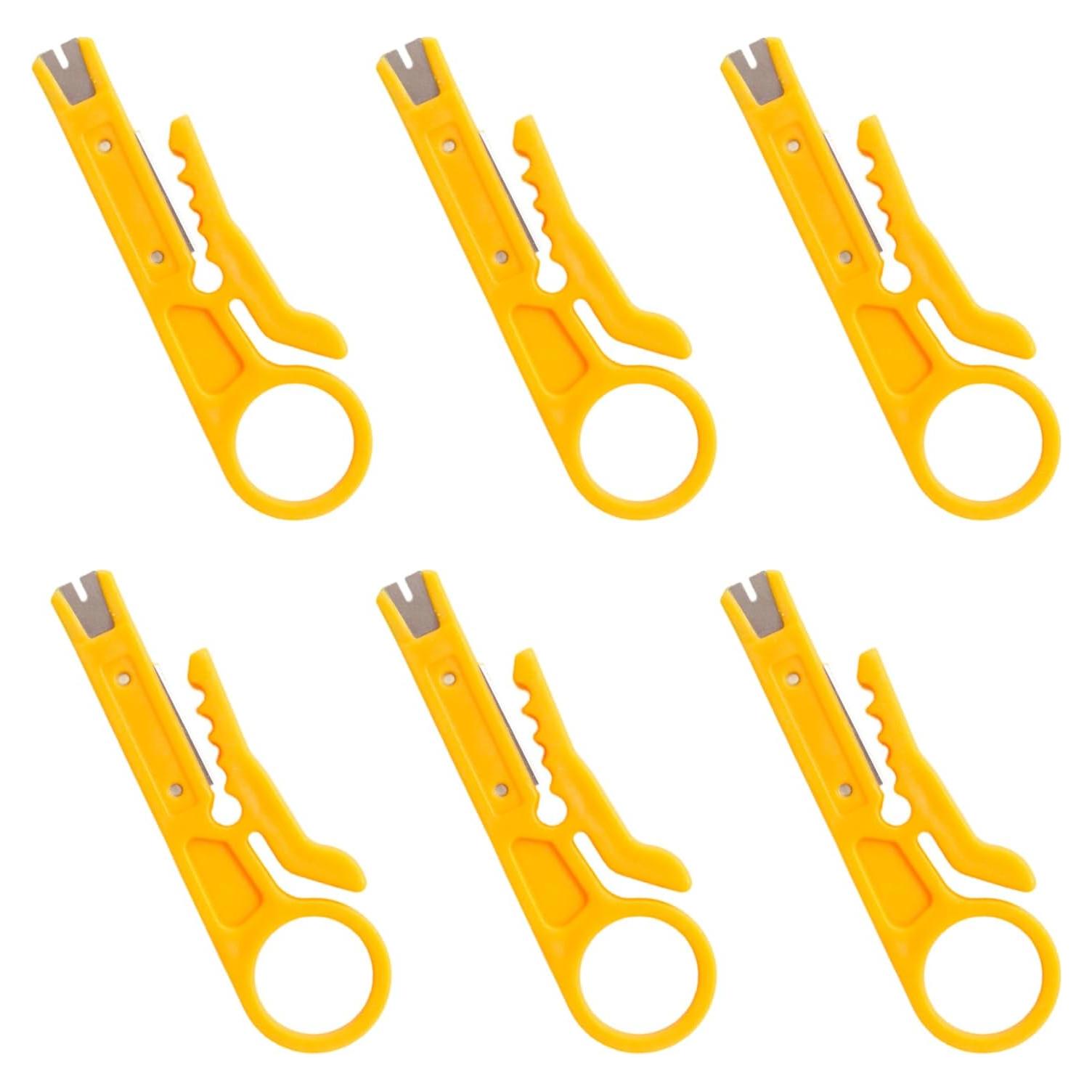 Set de 6 Mini Desforradores de Cables Yinluluna Amarillo