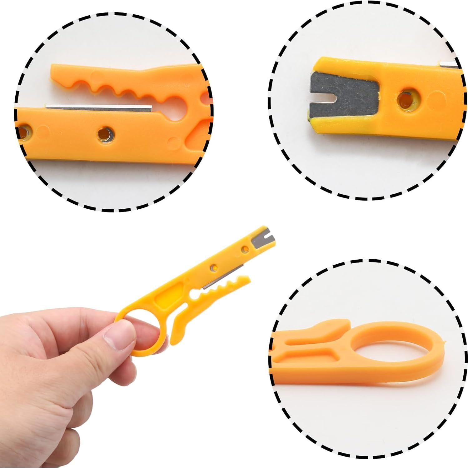 Set de 6 Mini Desforradores de Cables Yinluluna Amarillo