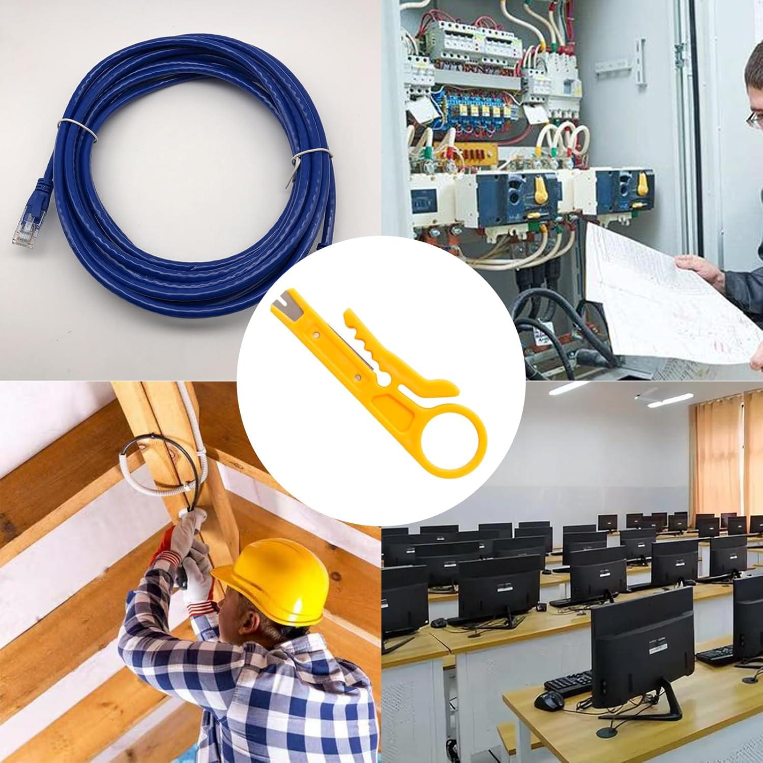 Set de 6 Mini Desforradores de Cables Yinluluna Amarillo