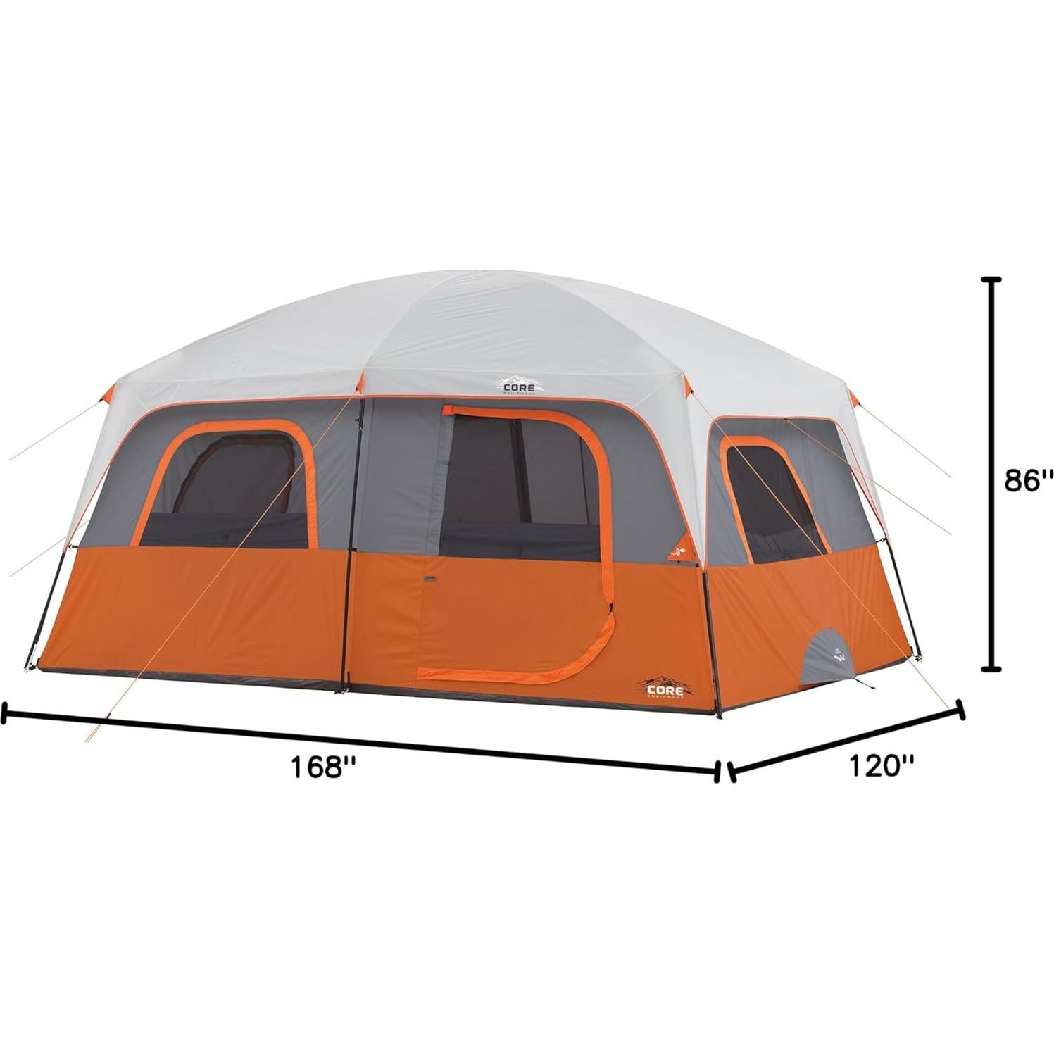 Carpa CORE para Camping Familiar 10 Personas Naranja