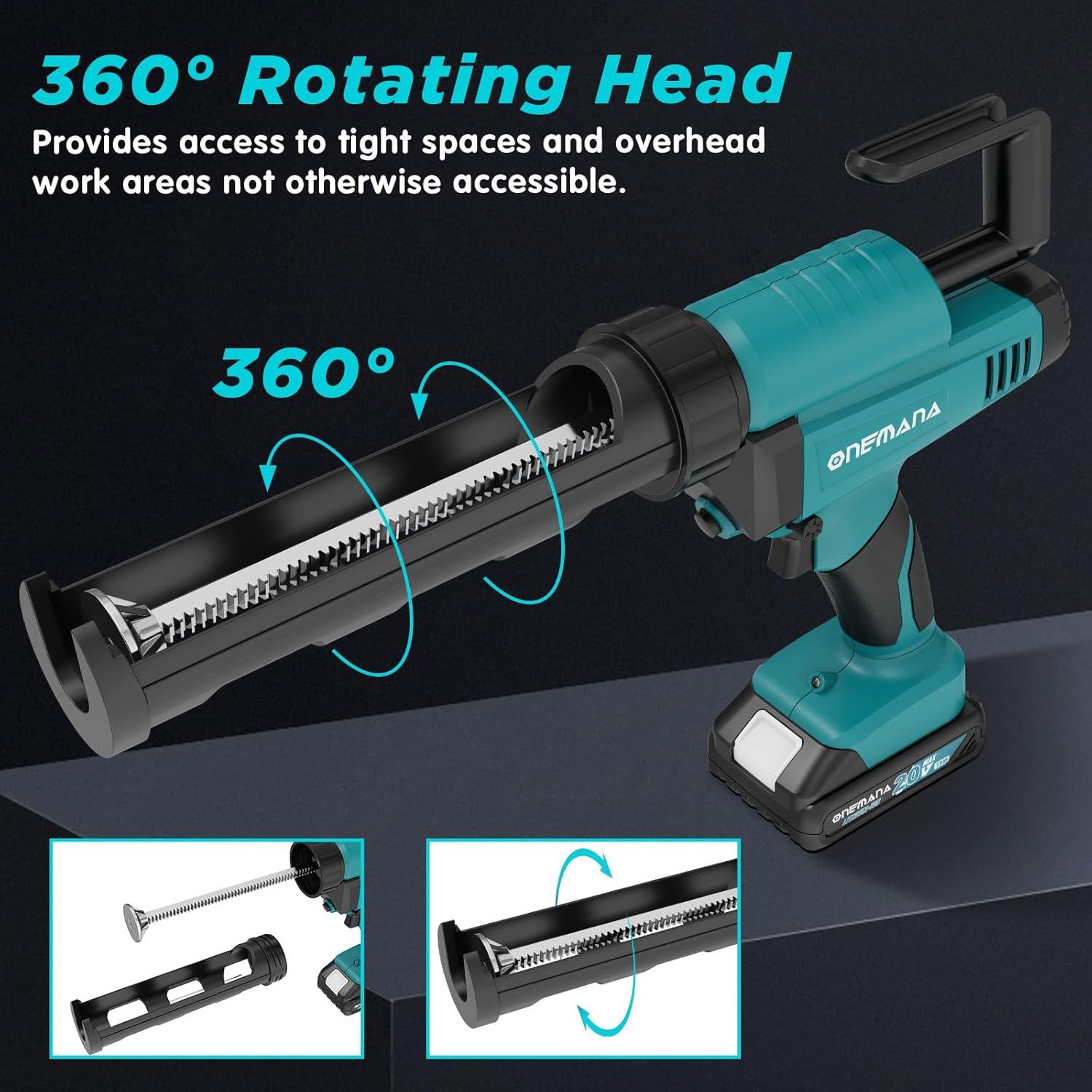 Pistola de Calafateo Inalámbrica ONEMANA 20V 6500N 10oz