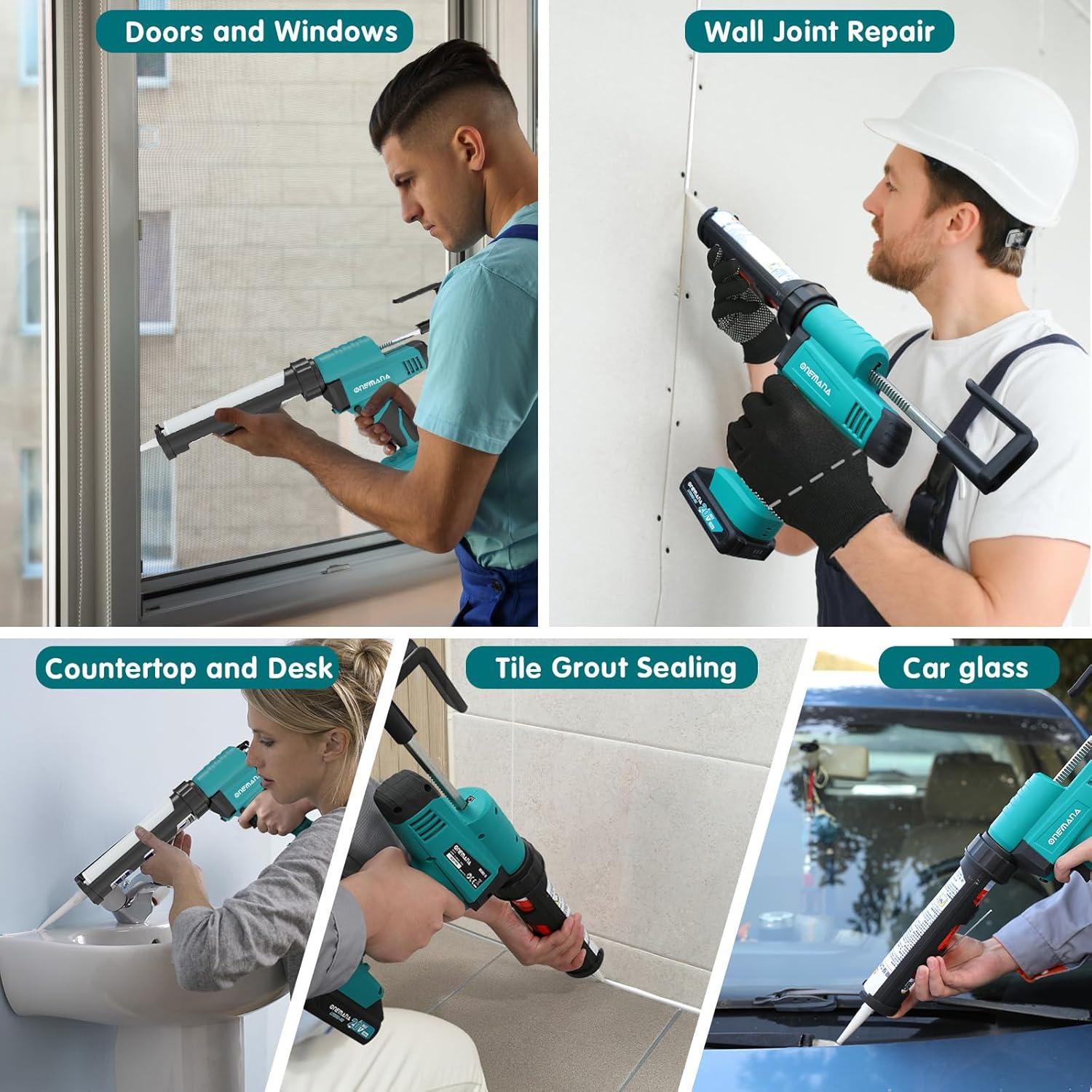 Pistola de Calafateo Inalámbrica ONEMANA 20V 6500N 10oz