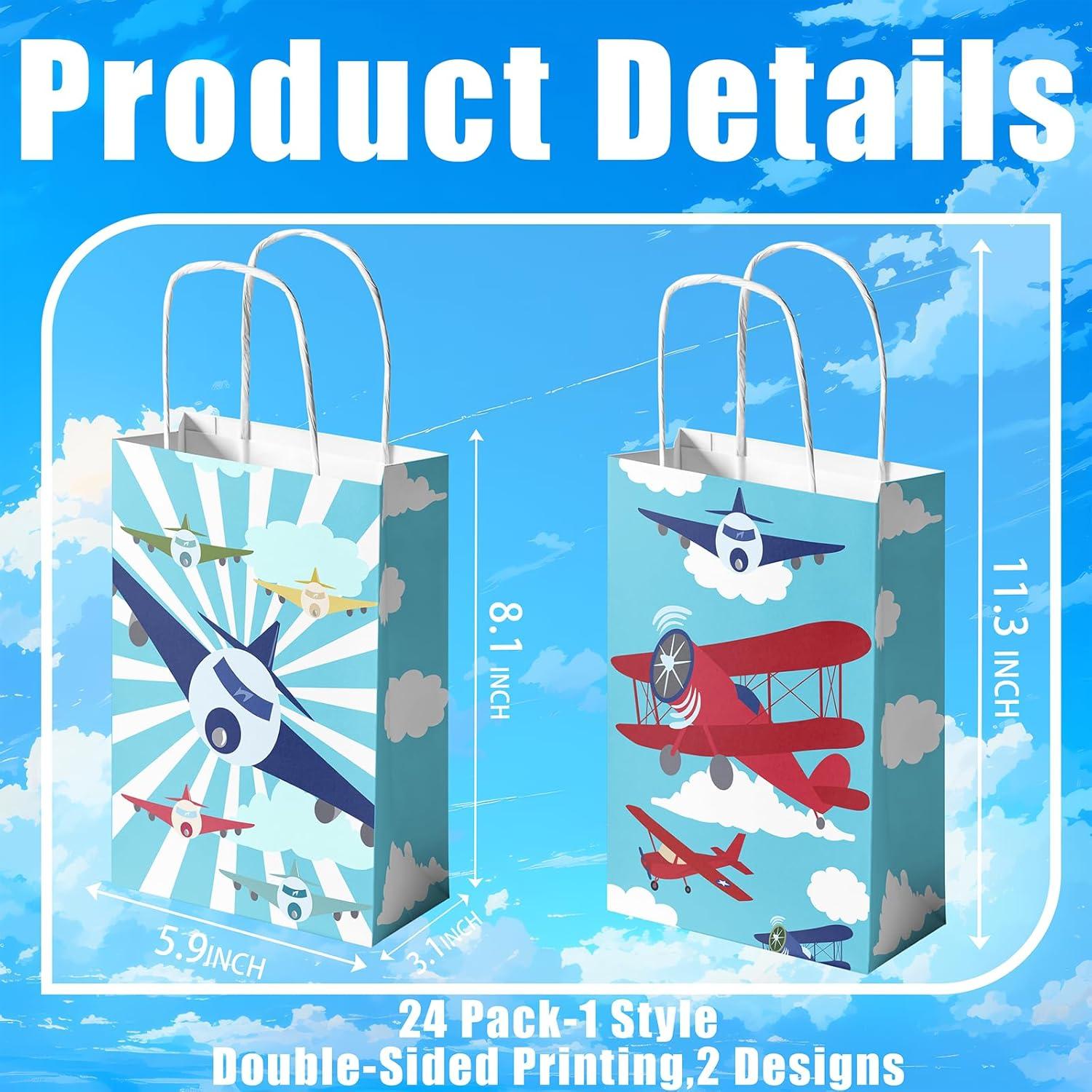 Paquete de 24 Bolsas de Fiesta de Aviación SamPartyShop