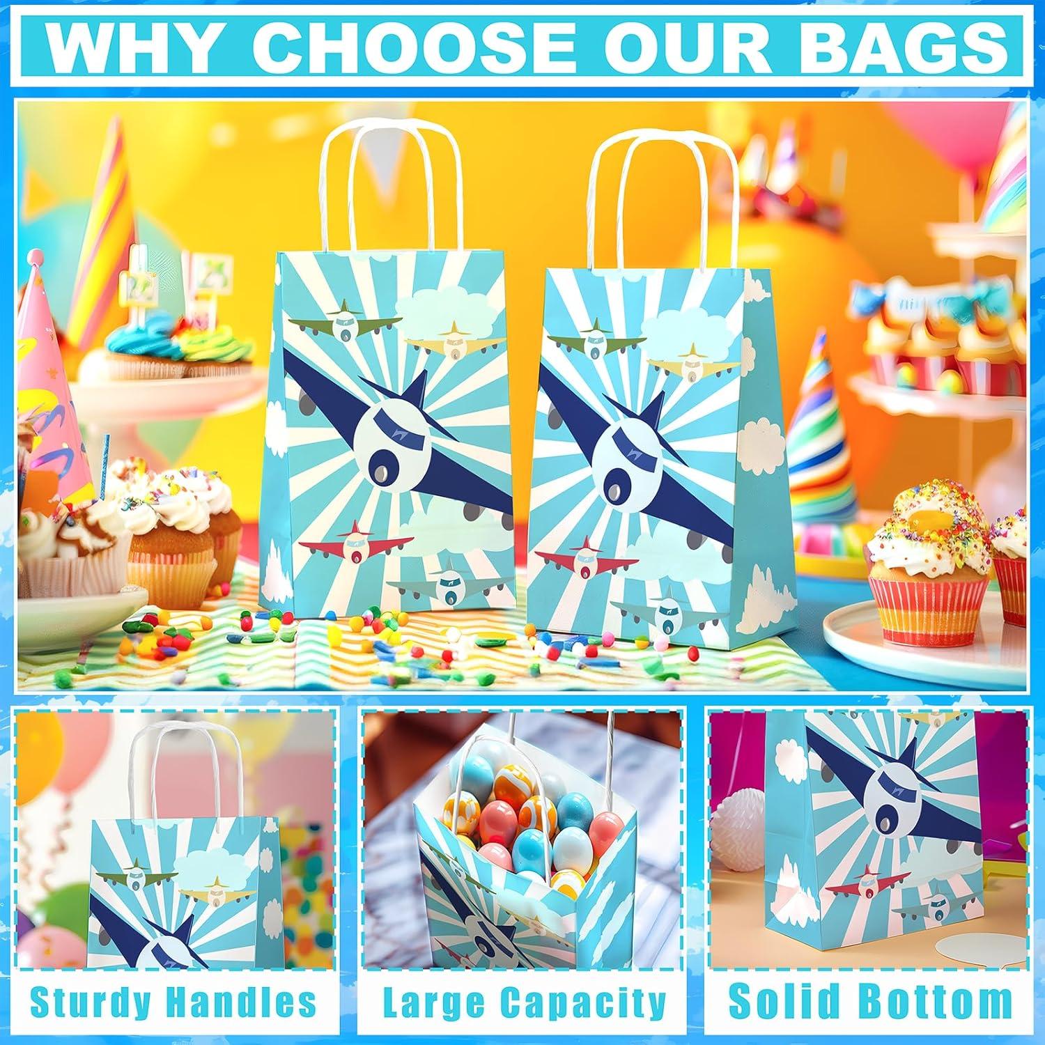 Paquete de 24 Bolsas de Fiesta de Aviación SamPartyShop