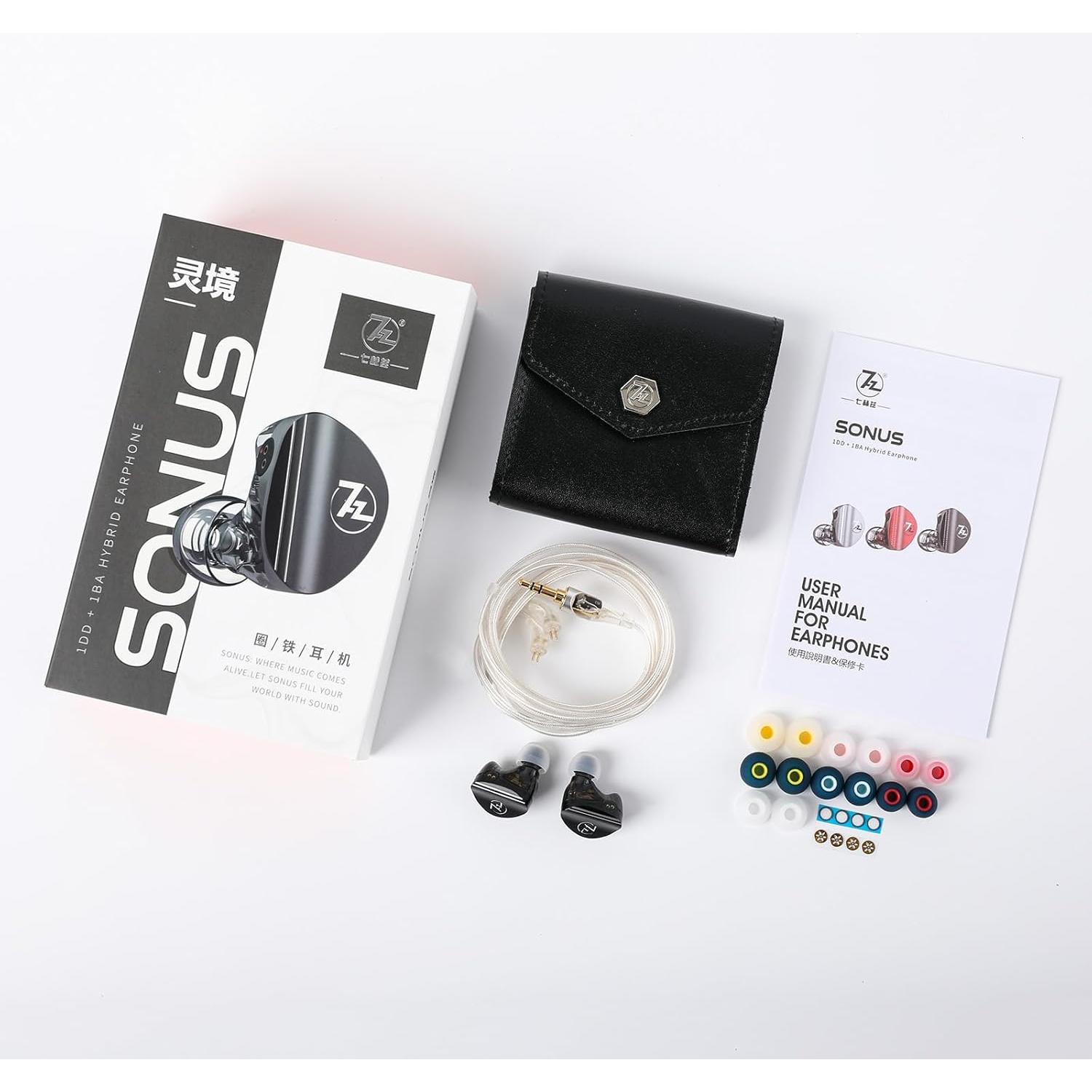 Auriculares In Ear 7HZ SONUS HiFi 3.5mm Negro Doble Controlador