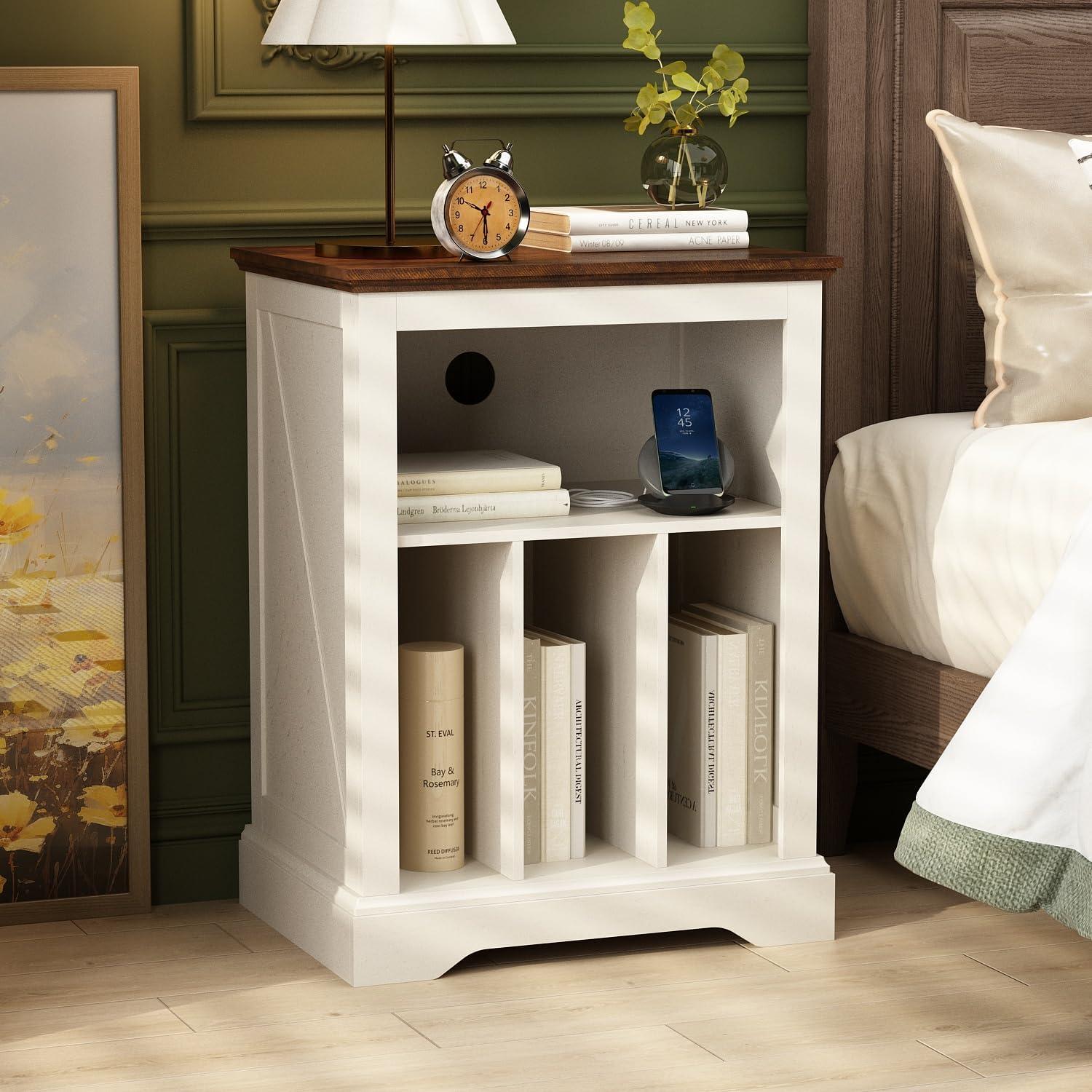 Soporte para Tocadiscos RowyPoey Blanco Antiguo 3 Niveles