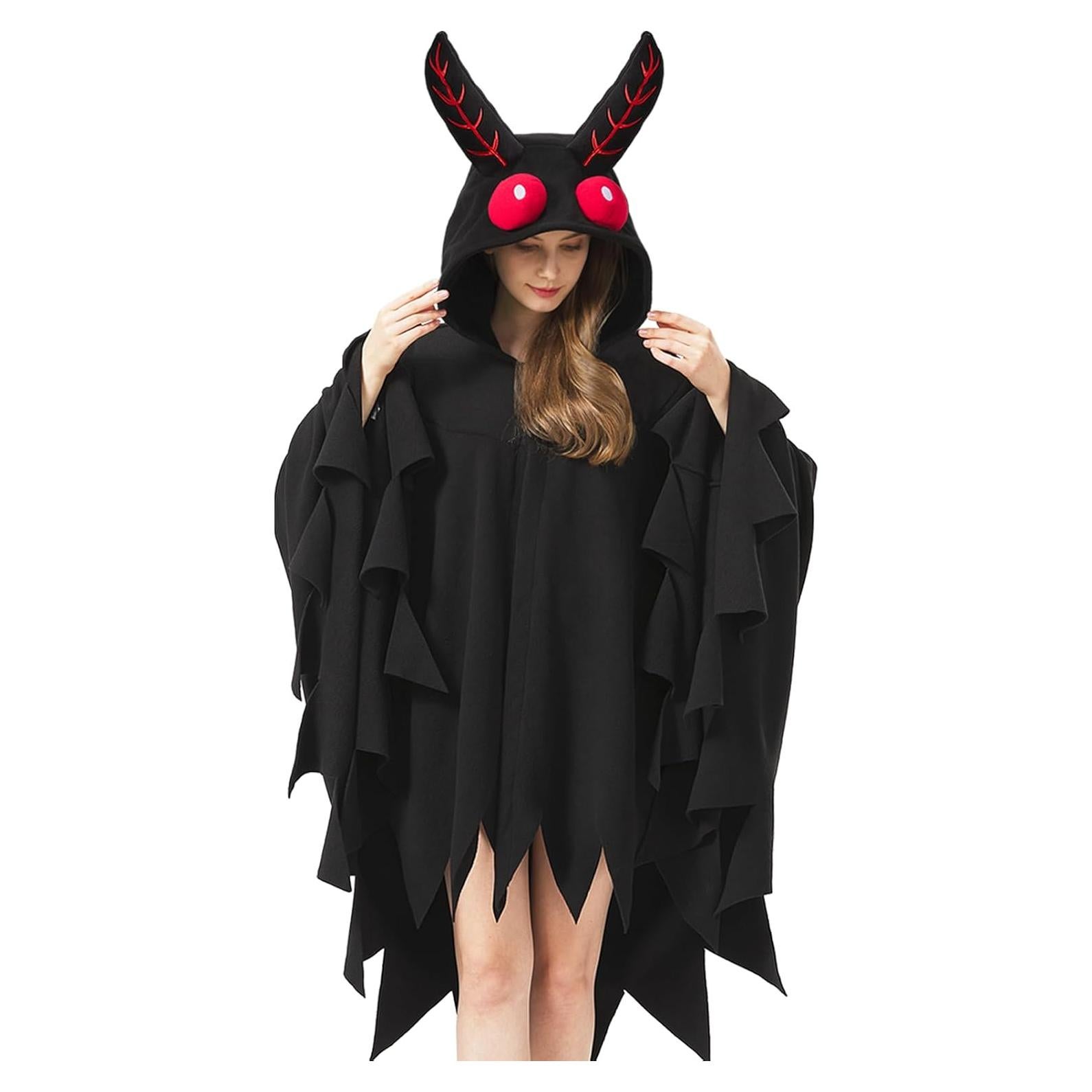 Disfraz de Mothman AIYOUYIYA Capa con Capucha Unisex