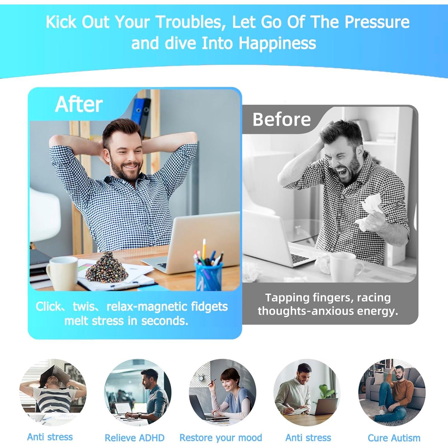 Juguetes Antiestrés WSEJK 550 Piezas Coloridos para Adultos