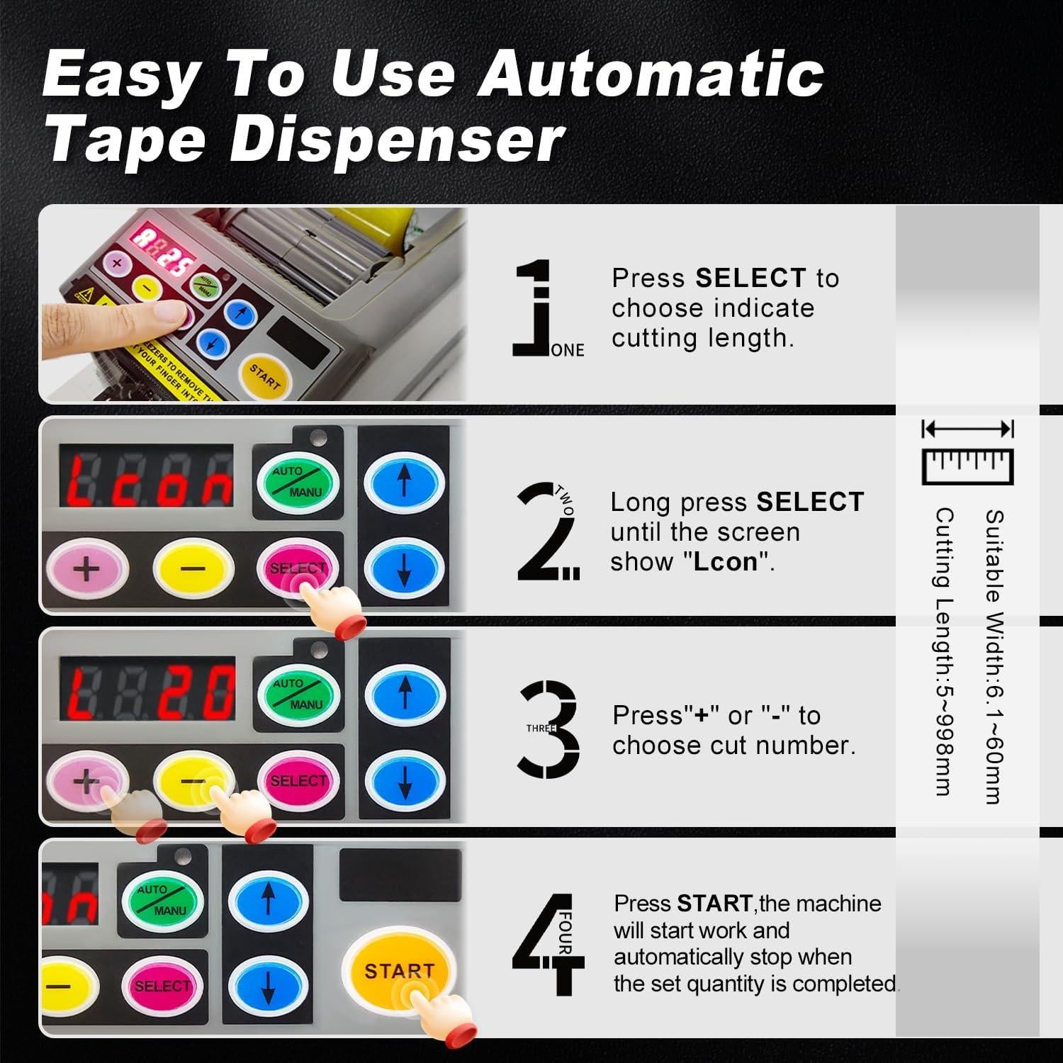 Máquina de Corte de Cinta Automática Yueidung ZCUT-9 6-60mm