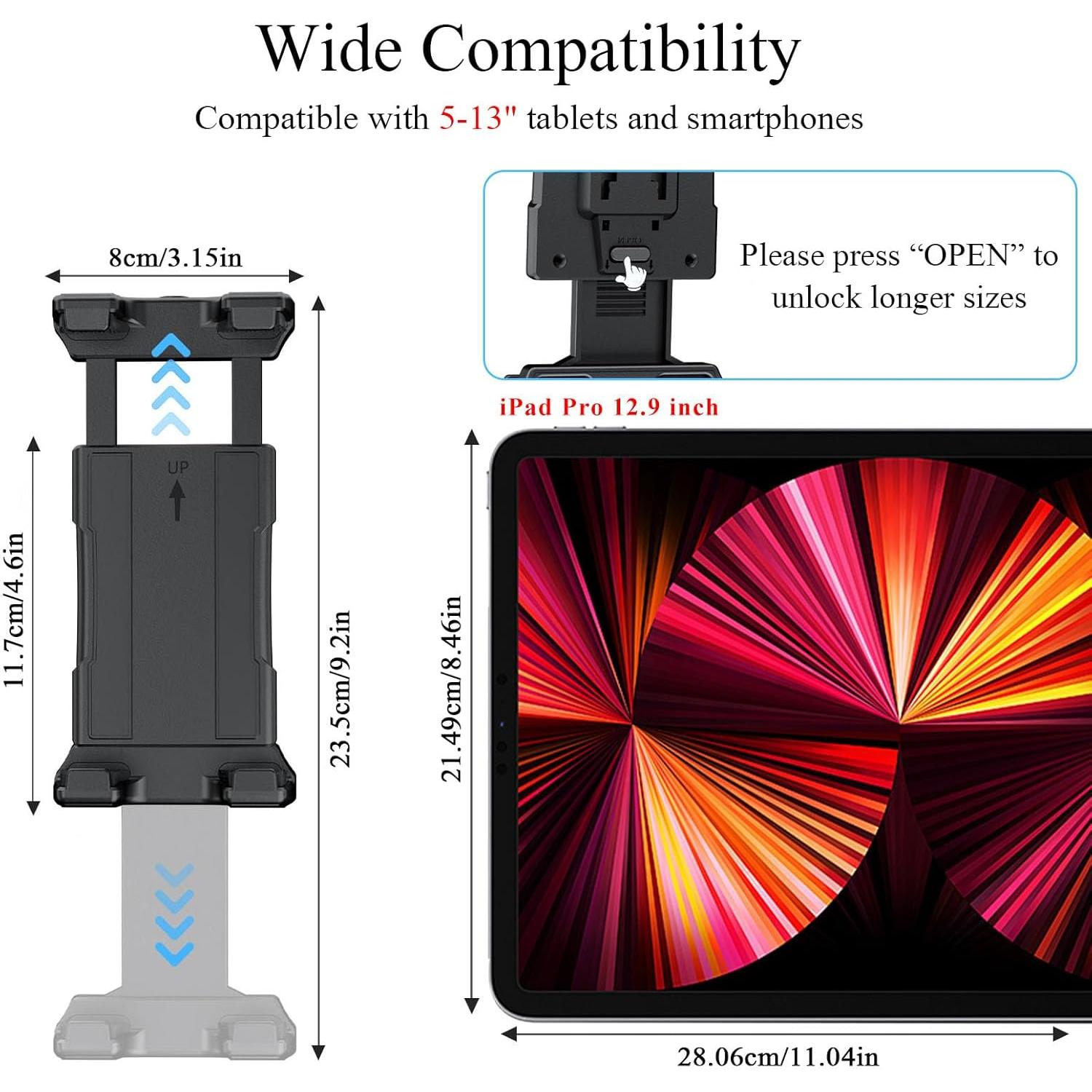 Soporte para Tableta OHLPRO - Montaje para Vehículo 5-13"